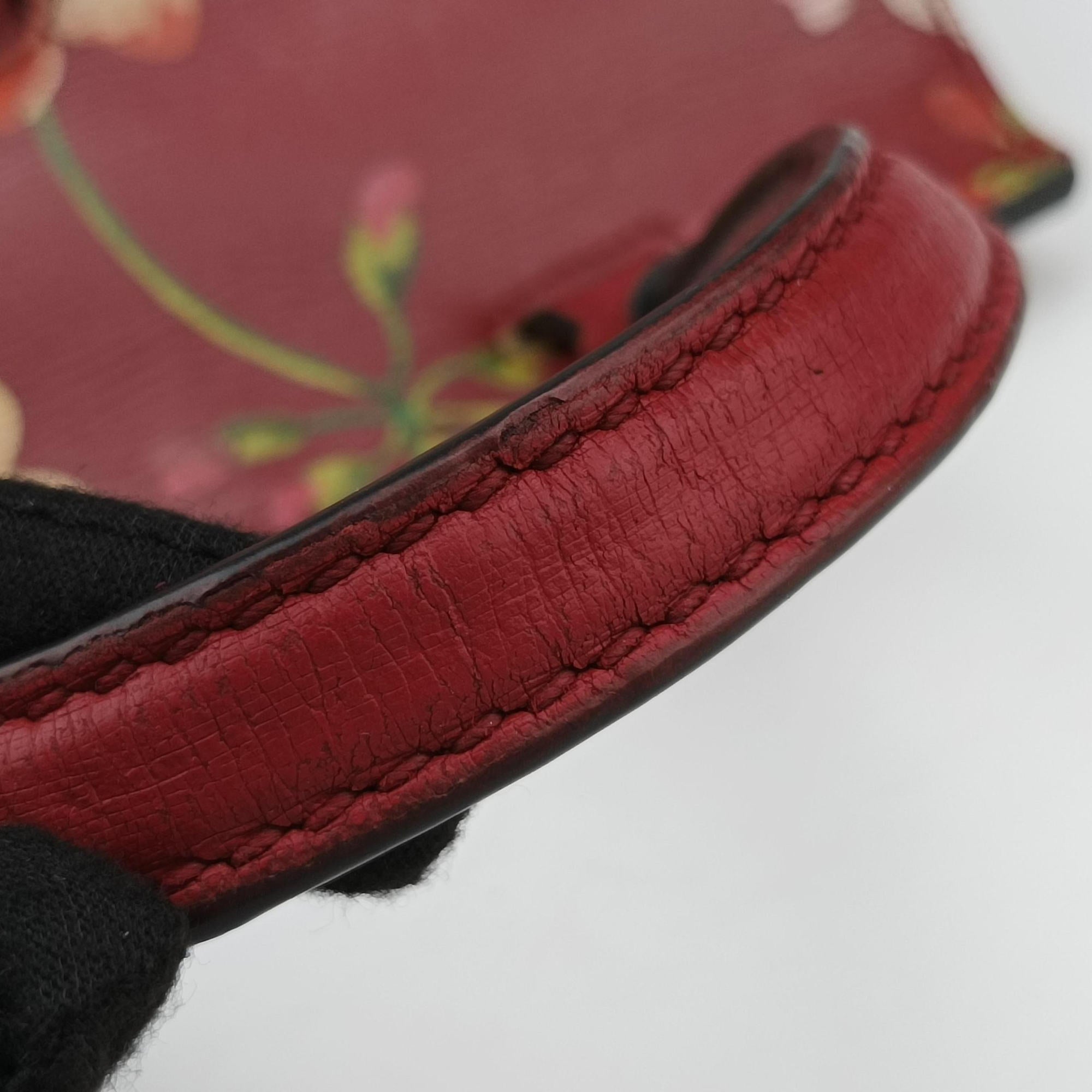Bamboo Daily red×Multicolour Leather 370831 A018750289バンブーデイリー レッド×マルチ レザー 370831 A018750289