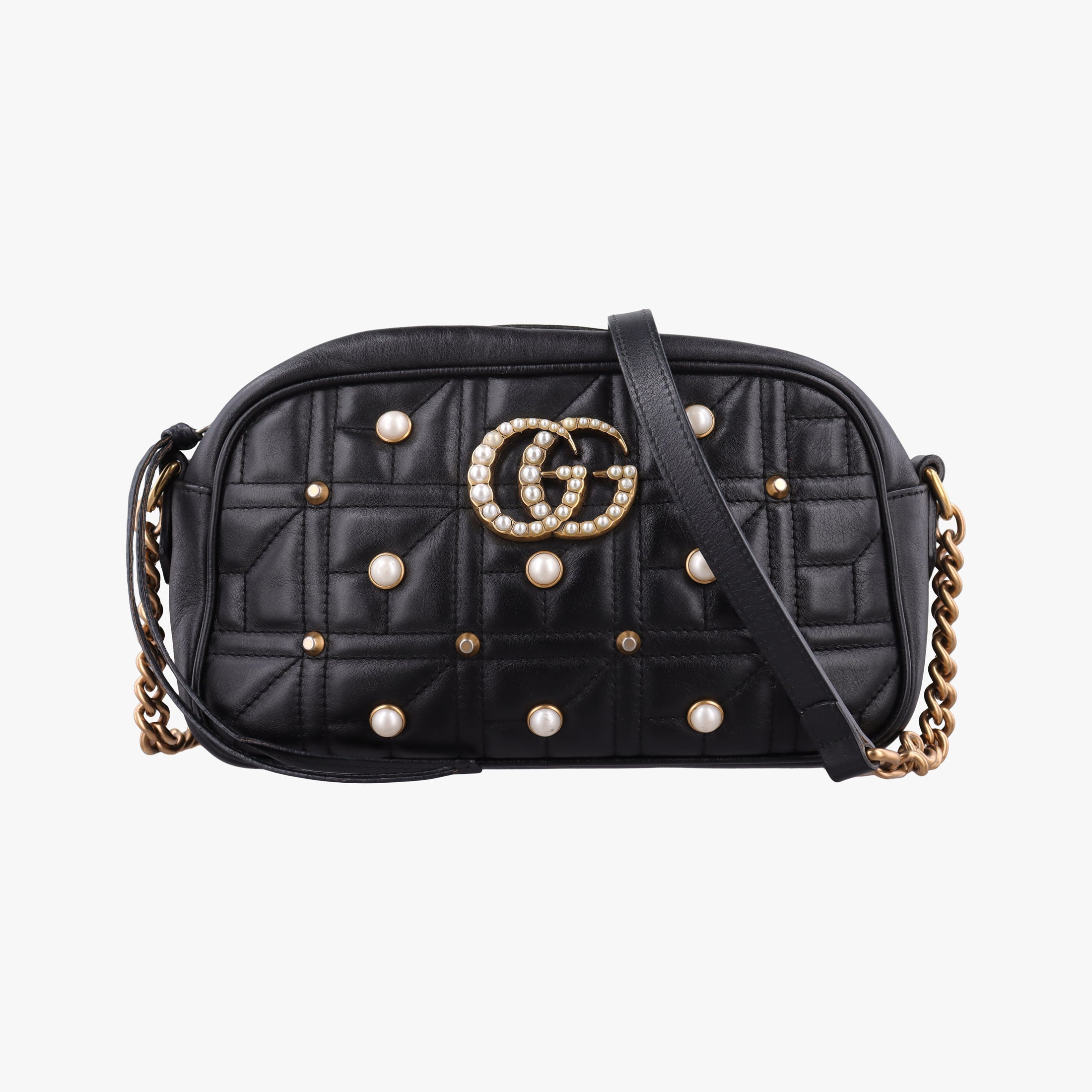 GG Marmont Black Leather 447632 E021273589GGマーモント ブラック レザー 447632 E021273589