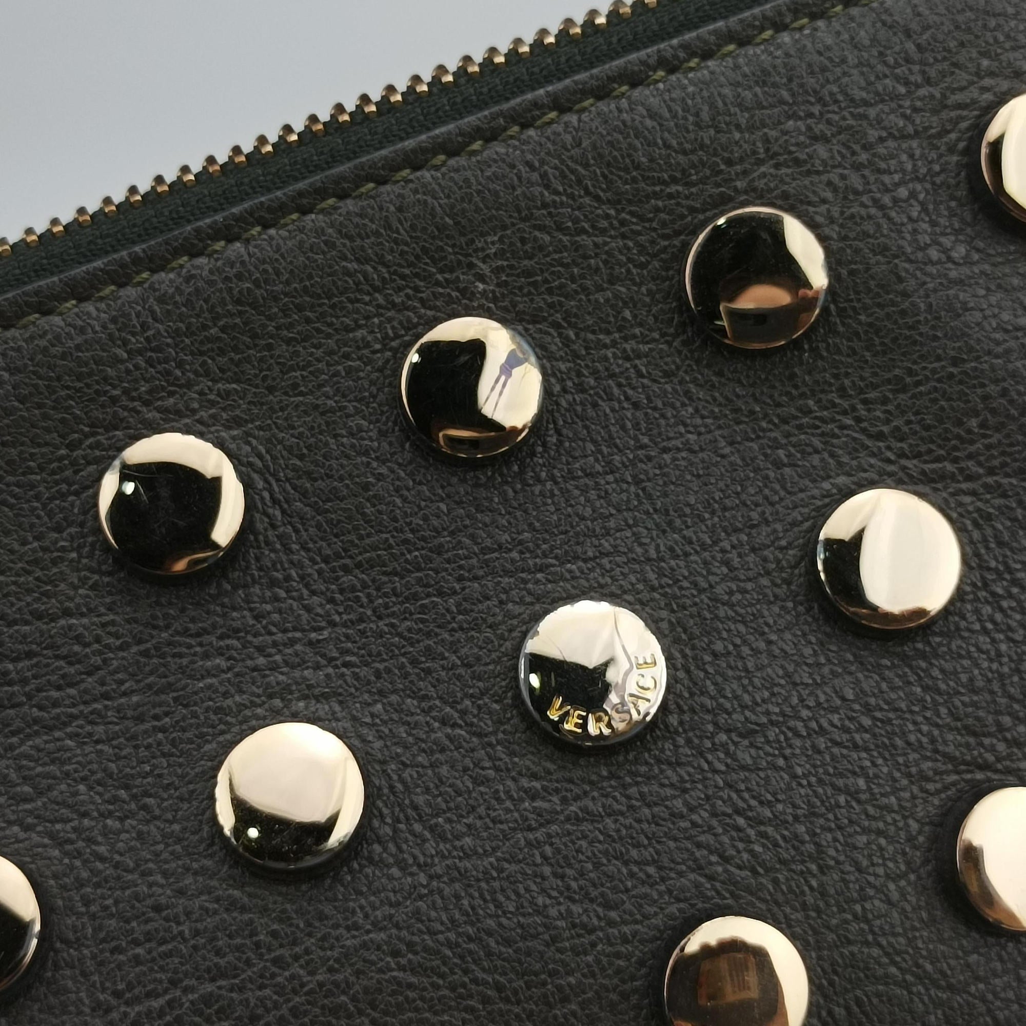 Studded Medusa Green Leather スタッズ メデューサ グリーン レザー