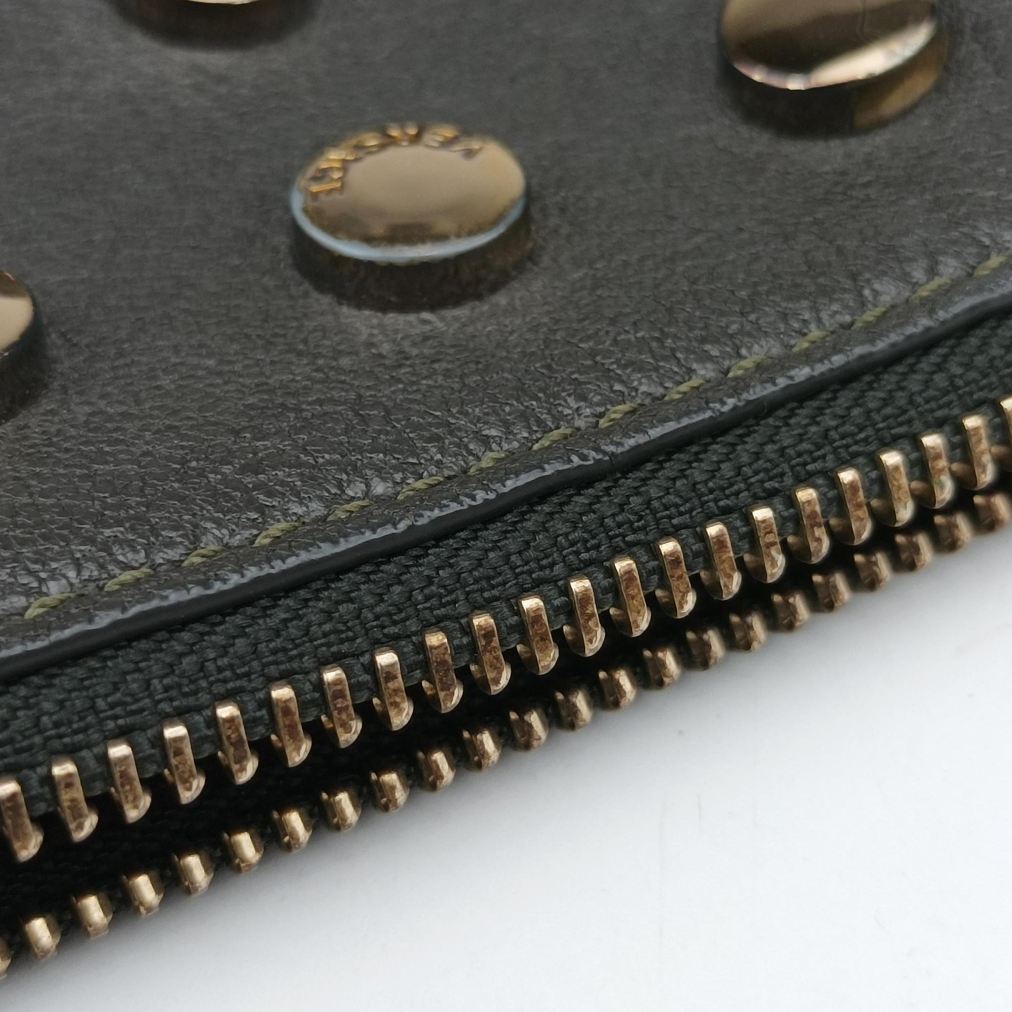 Studded Medusa Green Leather スタッズ メデューサ グリーン レザー