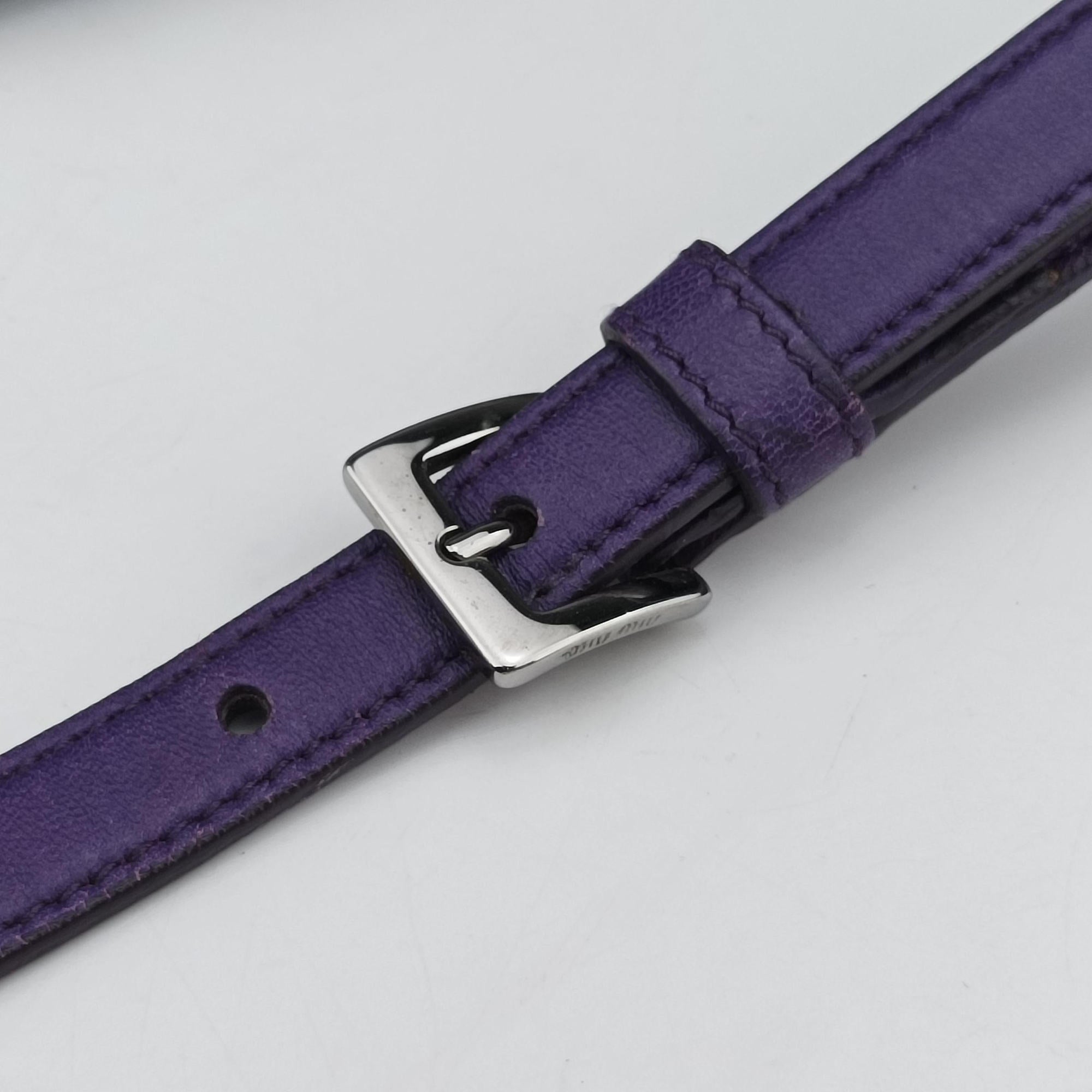 Grommet Mini Jewel Embellished Drawstring Bucket Purple lambskin 197/Bグロメットミニ ジュエルエンベリッシュド ドローストリング バケット パープル ラムスキン 197/B