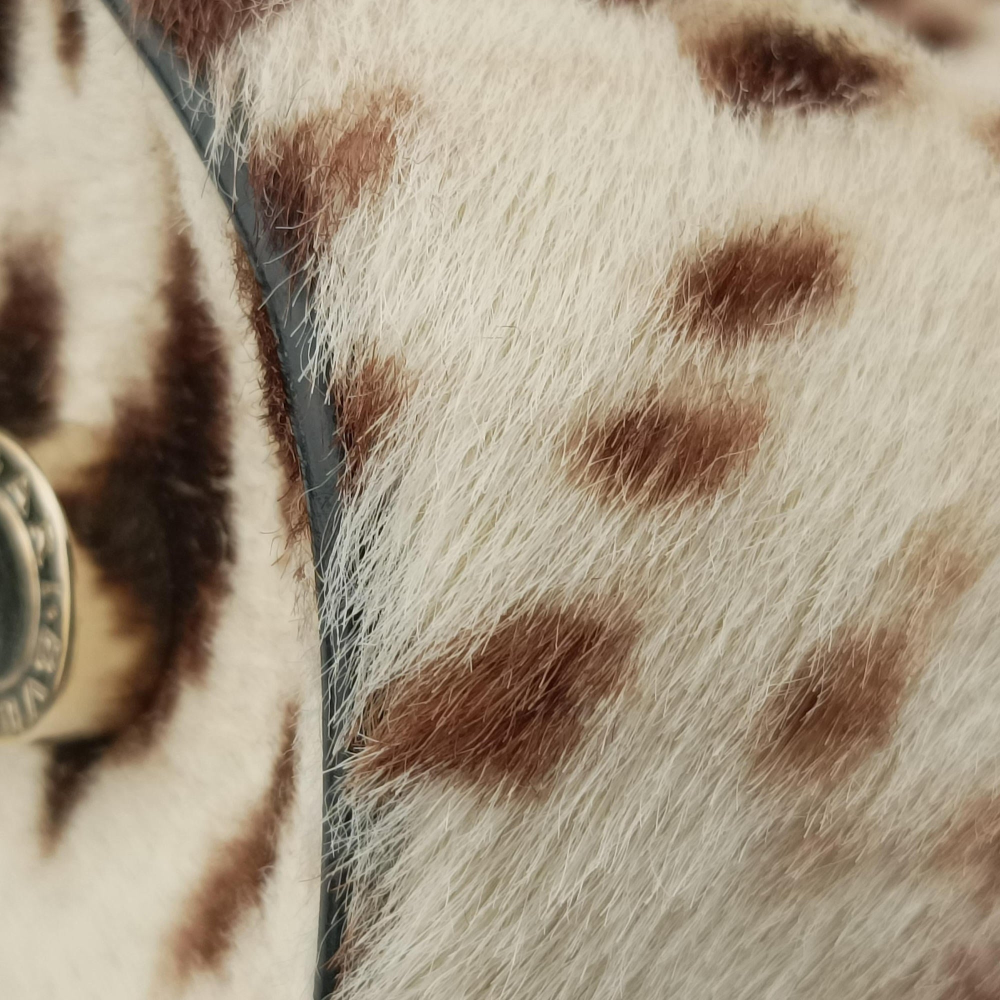 Leopard Print Black Leather× Fur 17763570レオパード 豹柄 ブラック レザー ×ファー 17763570