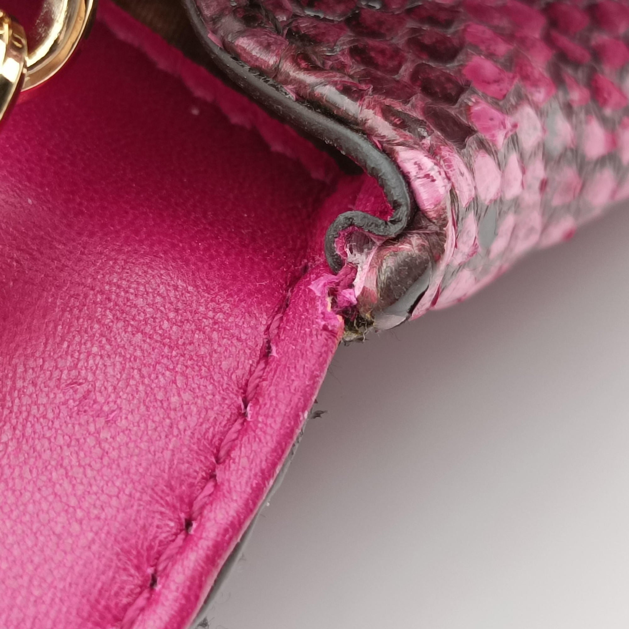 Exotic Leather Sicily Red×Black snakeskin エキゾチックレザー シシリー レッド×ブラック ヘビ革