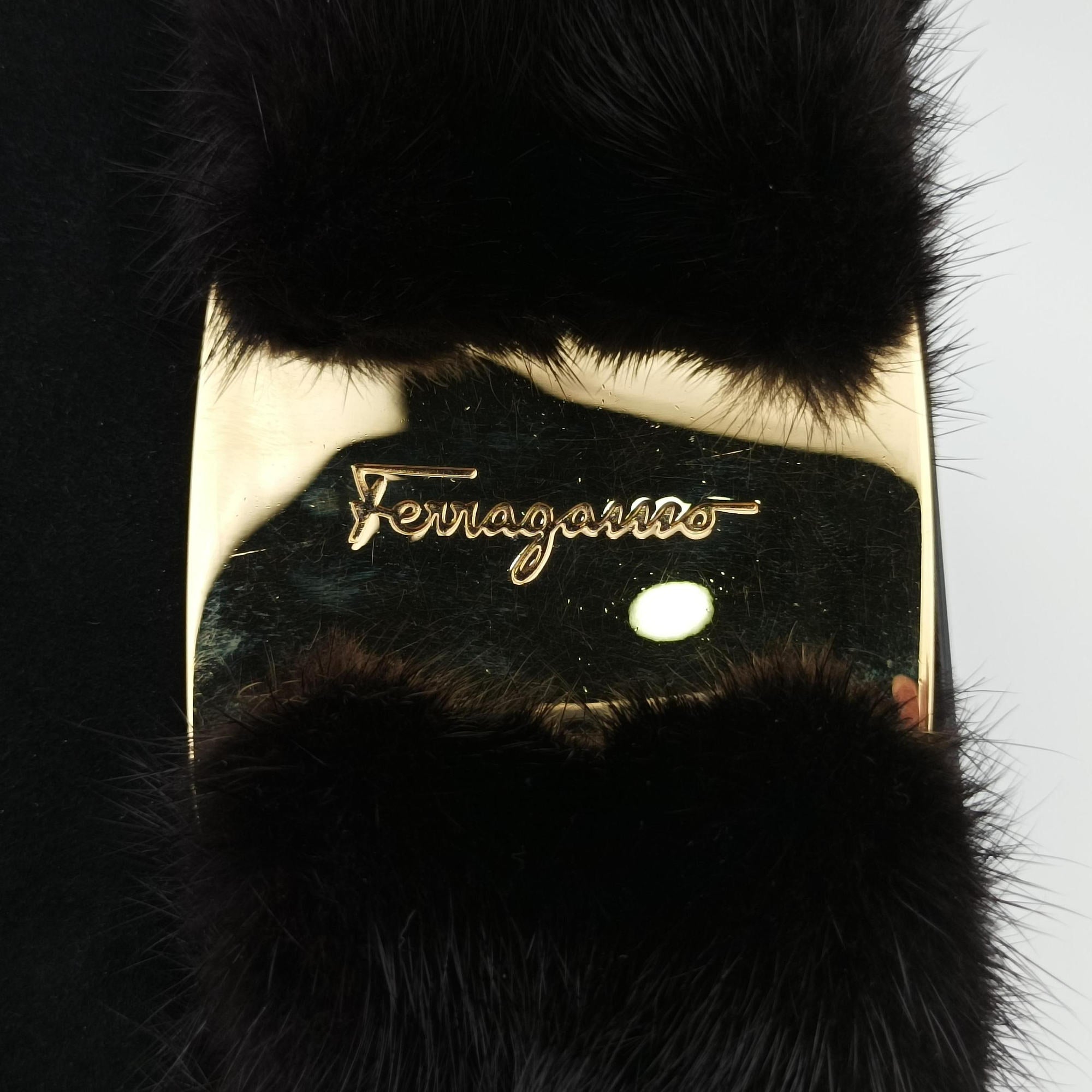 Vara Black Suede × Mink Fur FZ-21 H 309ヴァラ ブラック スエード × ミンクファー FZ-21 H 309