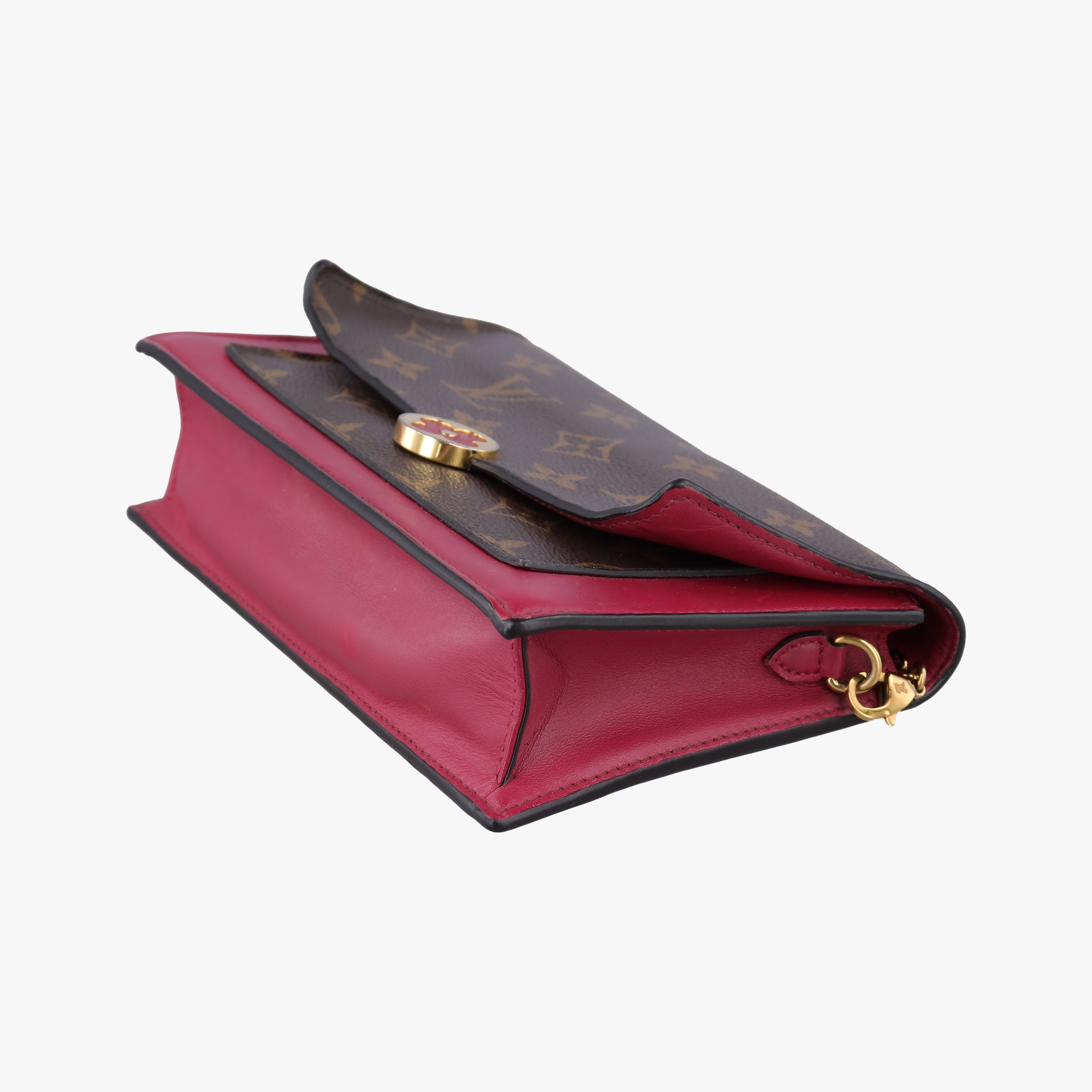 Portefeuille FLORE Chain brown×FUCHSIA Monogram Canvas×calf leather M69578 SP0189ポルトフォイユ フロール チェーン モノグラム/ブラウン×フューシャ モノグラムキャンバス×カーフレザー M69578 SP0189