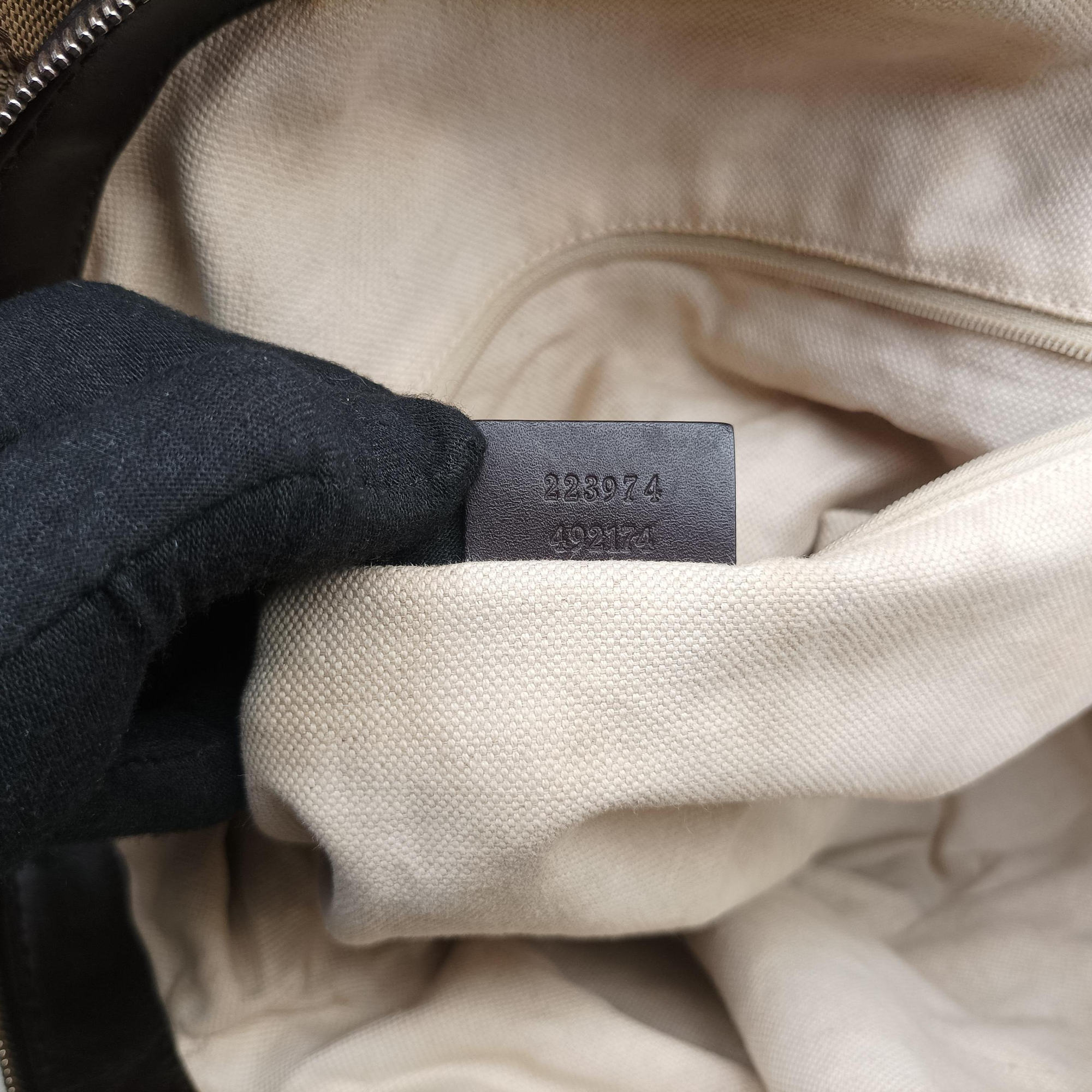 Sukey GUCCISSIMA Beige×Brown canvas 223974 E012774439スーキー ディアマンテ ベージュ×ブラウン キャンバス 223974 E012774439