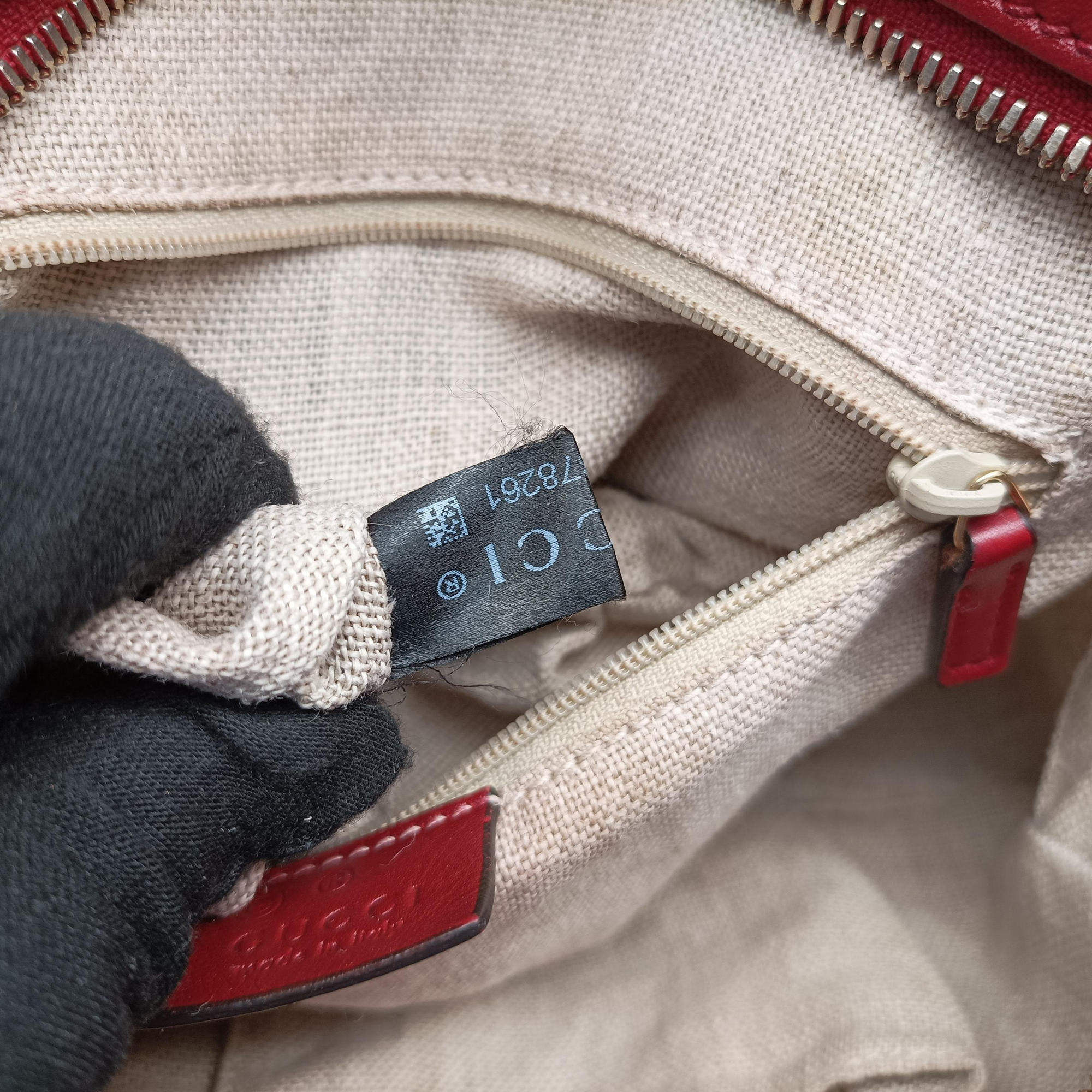 Microguccissima Red Leather 510289 E023878261マイクログッチシマ レッド レザー 510289 E023878261