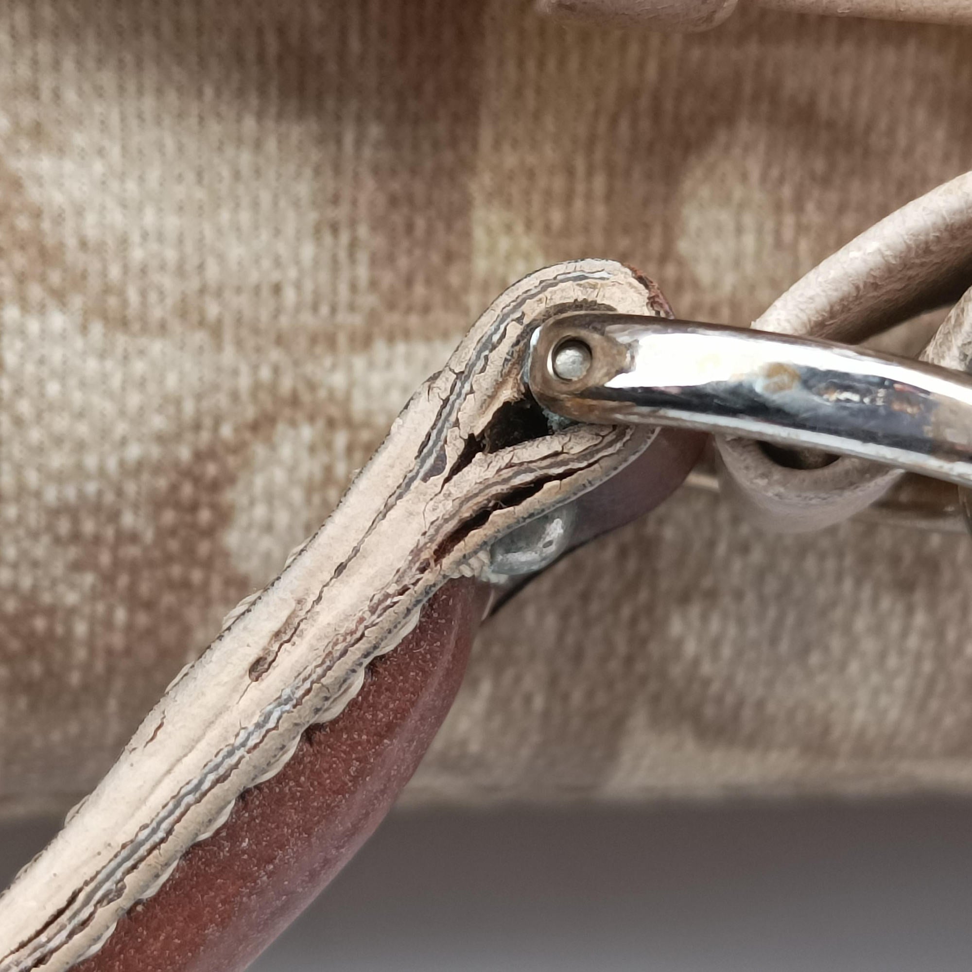 Romantique Trotter Beige x White x Pink PVC Coated Canvas x leather 01-RU-0037ロマンティック トロッター ベージュ×ホワイト×ピンク PVCコーティングキャンバスxレザー 01-RU-0037