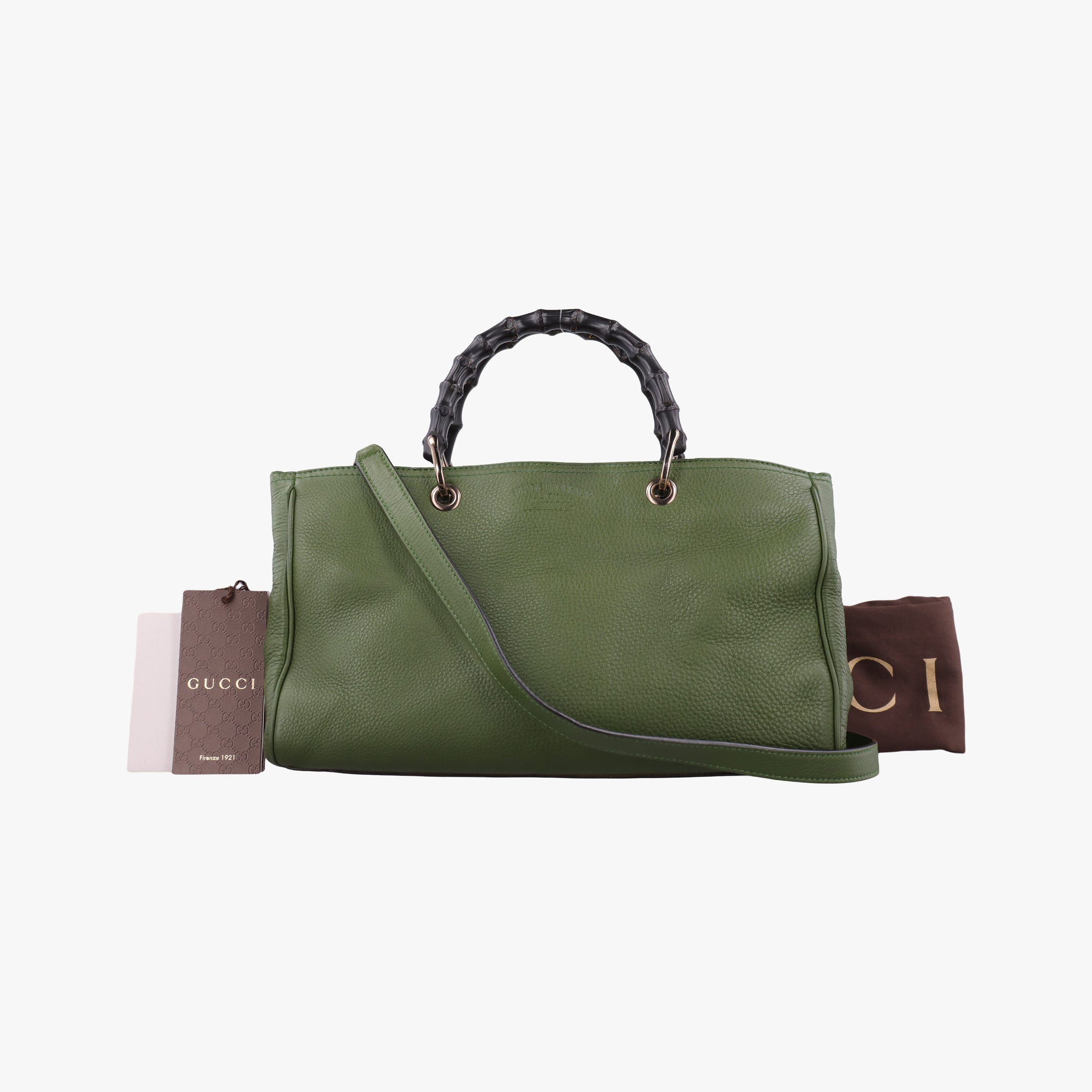 Bamboo Shopper Green Leather 323660 B015978648バンブーショッパー グリーン レザー 323660 B015978648