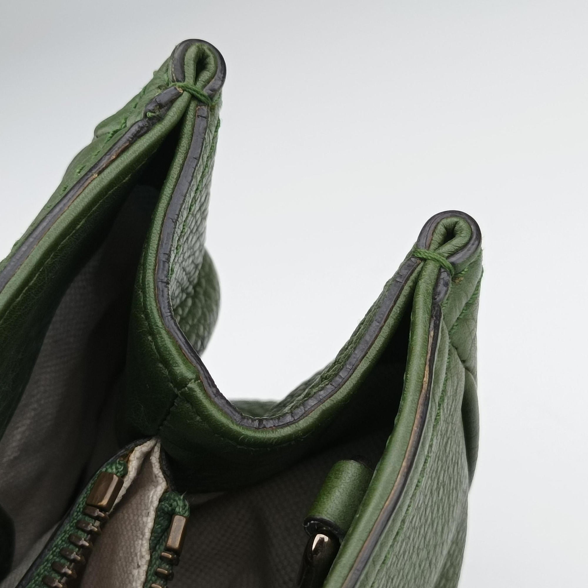 Bamboo Shopper Green Leather 323660 B015978648バンブーショッパー グリーン レザー 323660 B015978648
