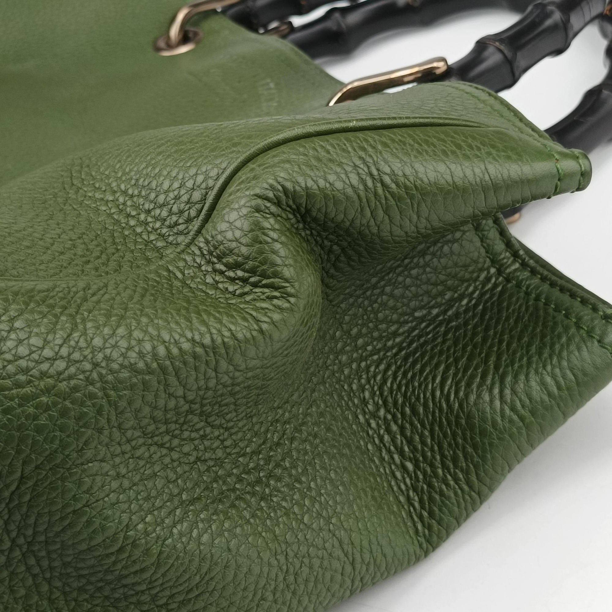 Bamboo Shopper Green Leather 323660 B015978648バンブーショッパー グリーン レザー 323660 B015978648