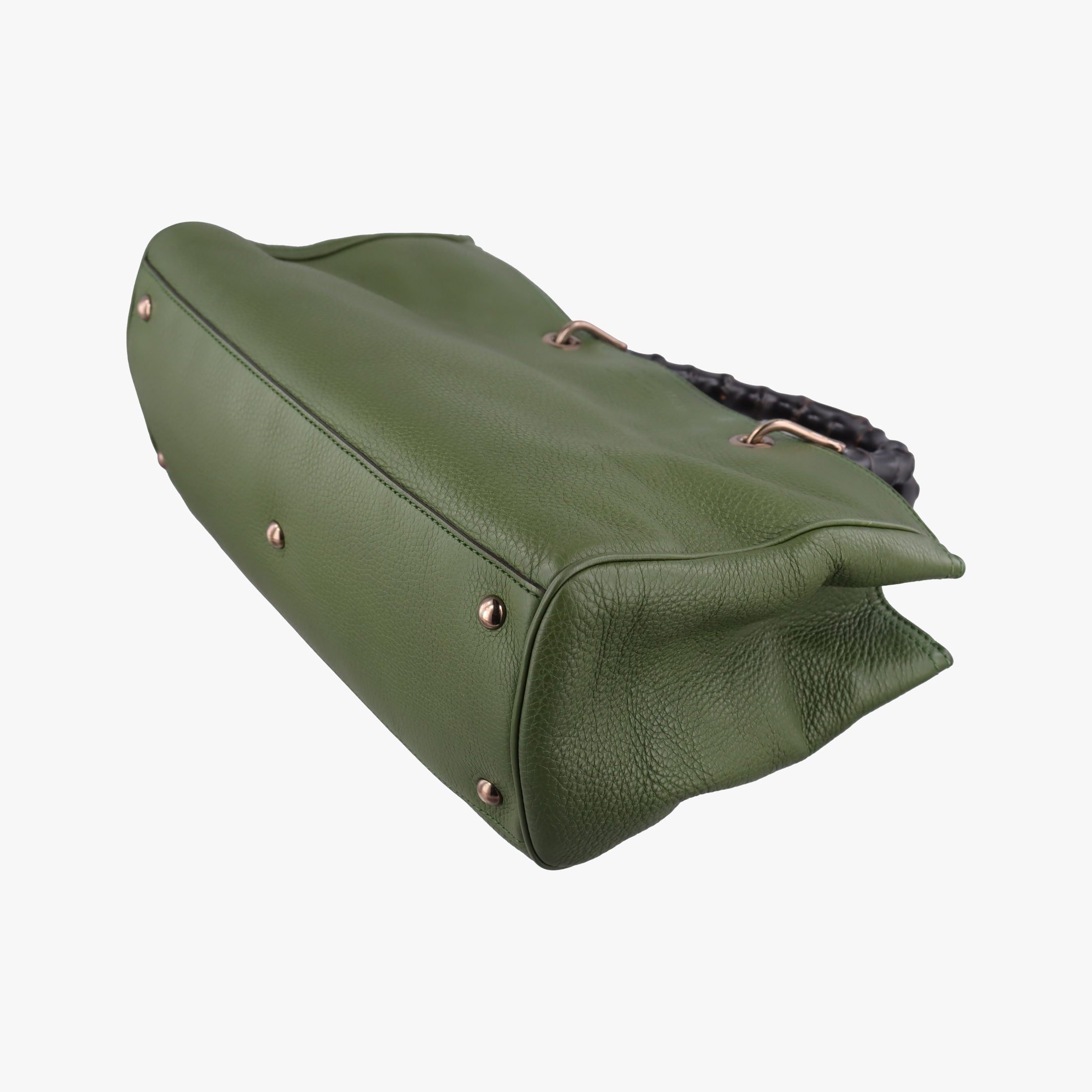 Bamboo Shopper Green Leather 323660 B015978648バンブーショッパー グリーン レザー 323660 B015978648