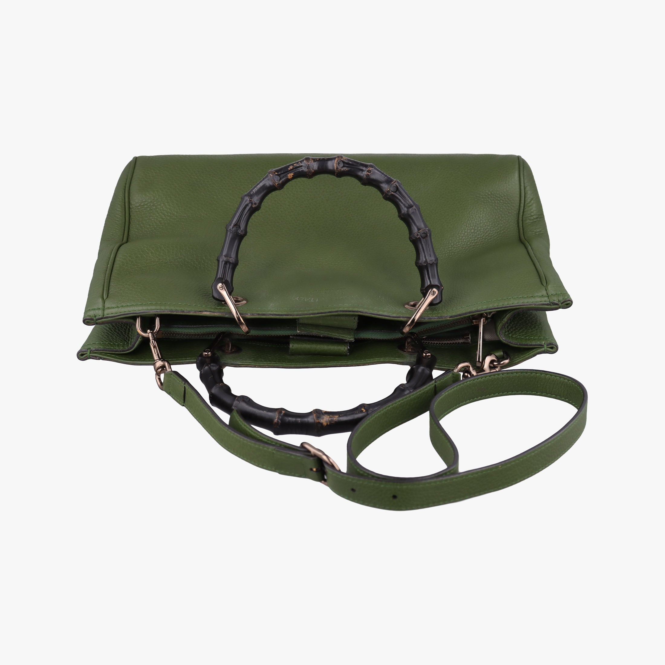 Bamboo Shopper Green Leather 323660 B015978648バンブーショッパー グリーン レザー 323660 B015978648