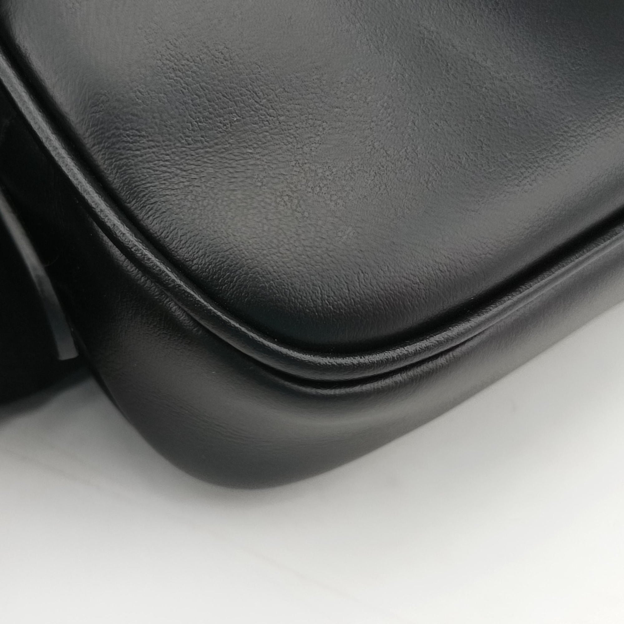 Logo belt Black leather DNP104ロゴベルト ブラック レザー DNP104