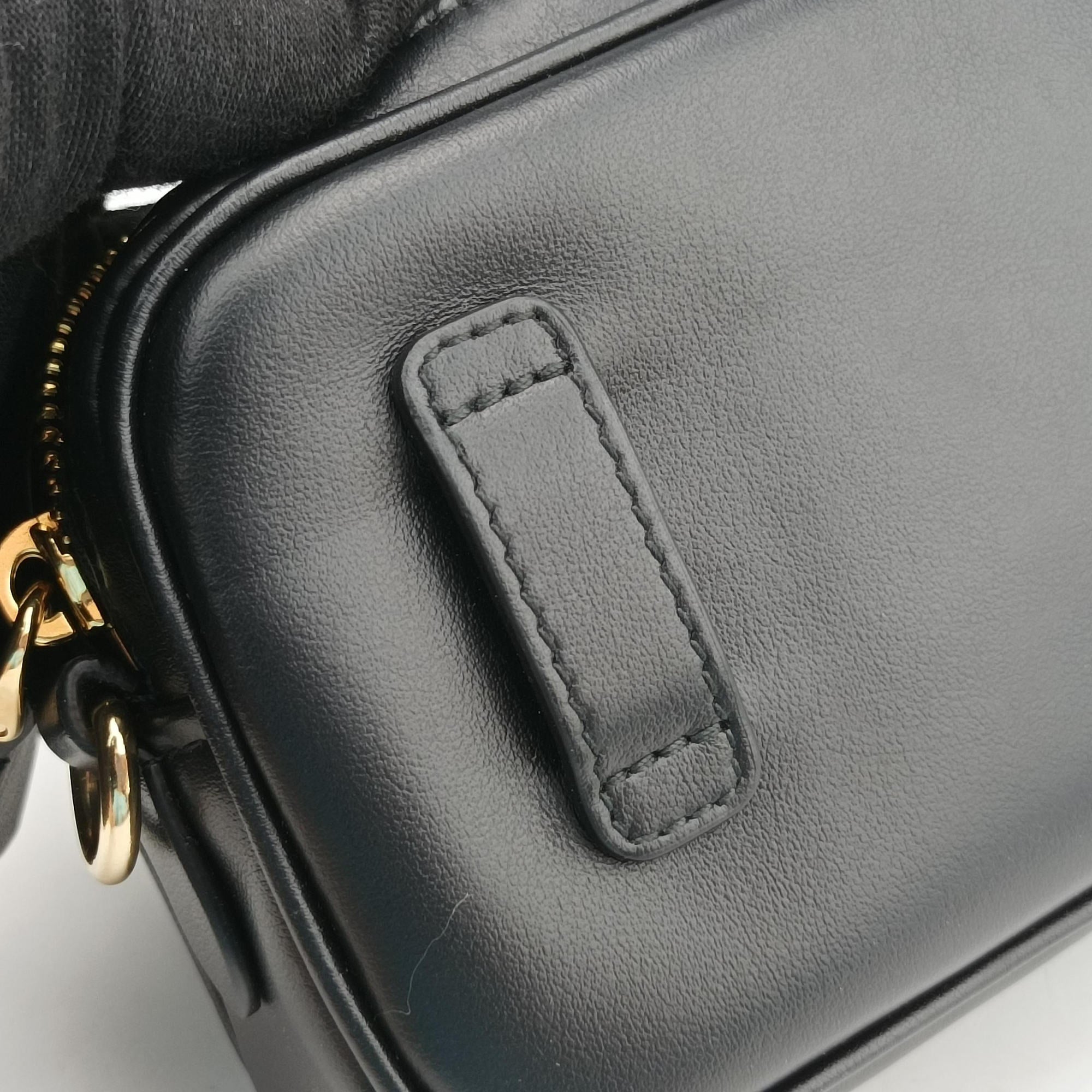 Logo belt Black leather DNP104ロゴベルト ブラック レザー DNP104