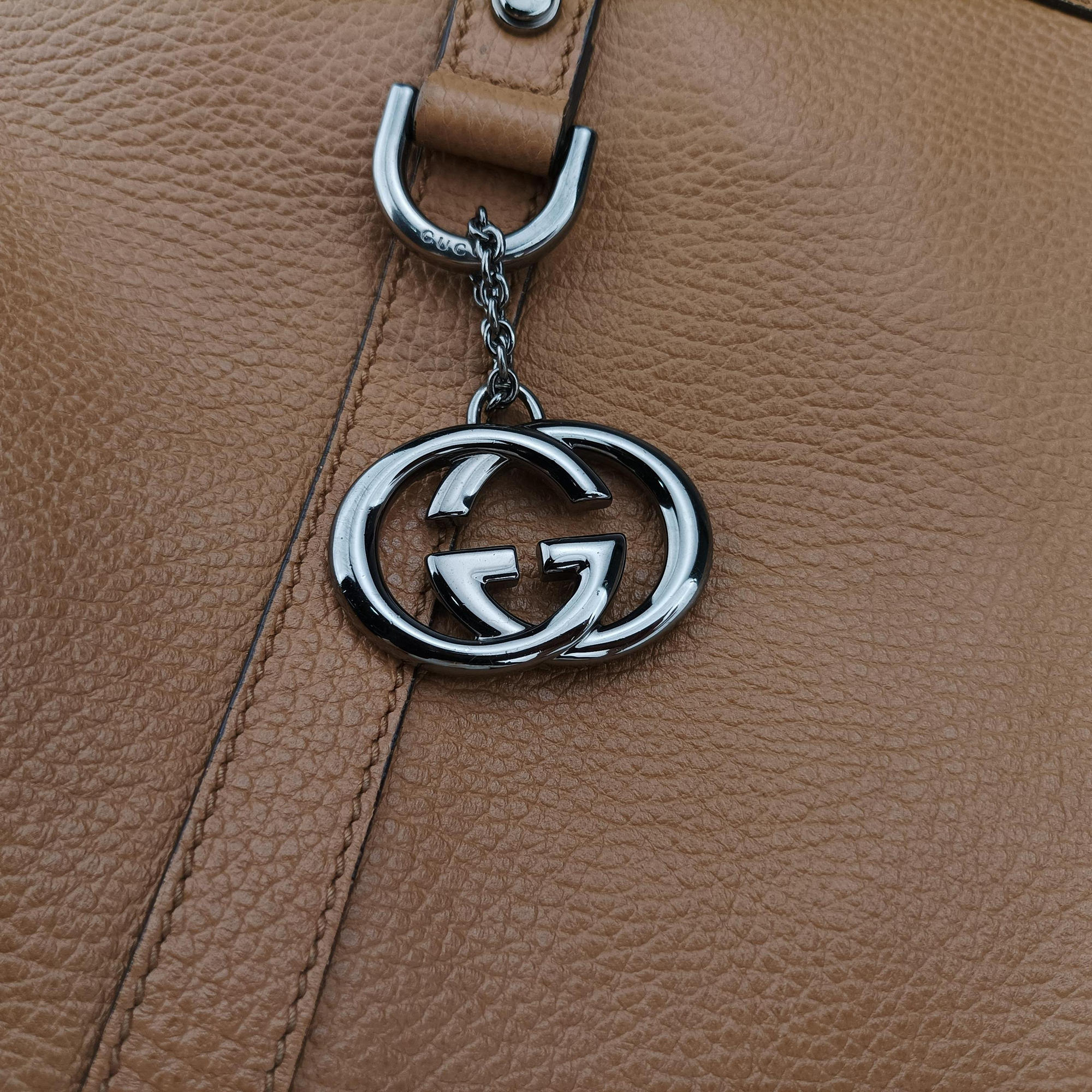 GG Charm Top Handle Camel Leather 339551 E019604223GGチャーム トップ ハンドル キャメル レザー 339551 E019604223