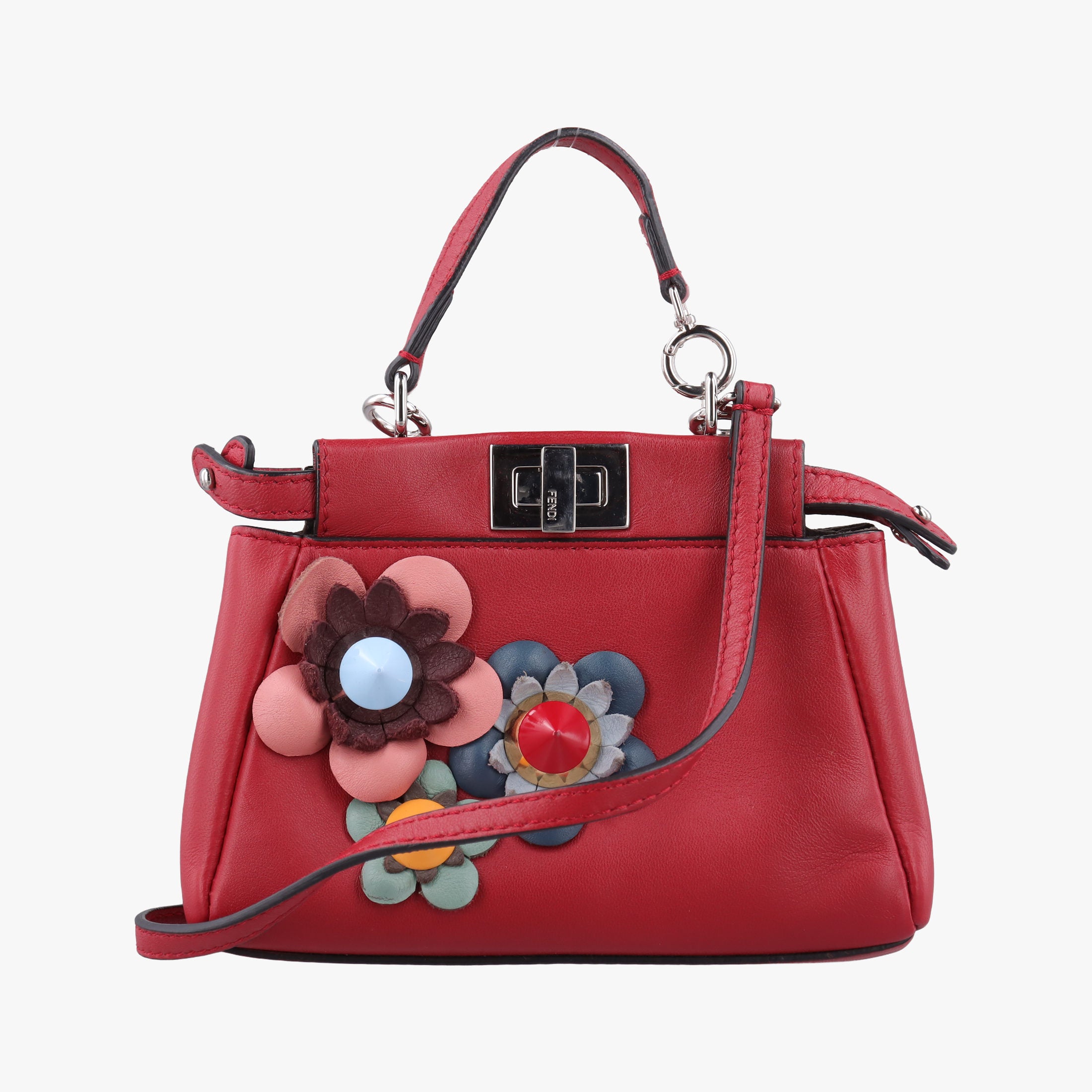 Micro Peekaboo Red×multi lambskin 8M0355 8M0355-87M-169-3355マイクロピーカブー レッド×マルチ ラムスキン 8M0355 8M0355-87M-169-3355