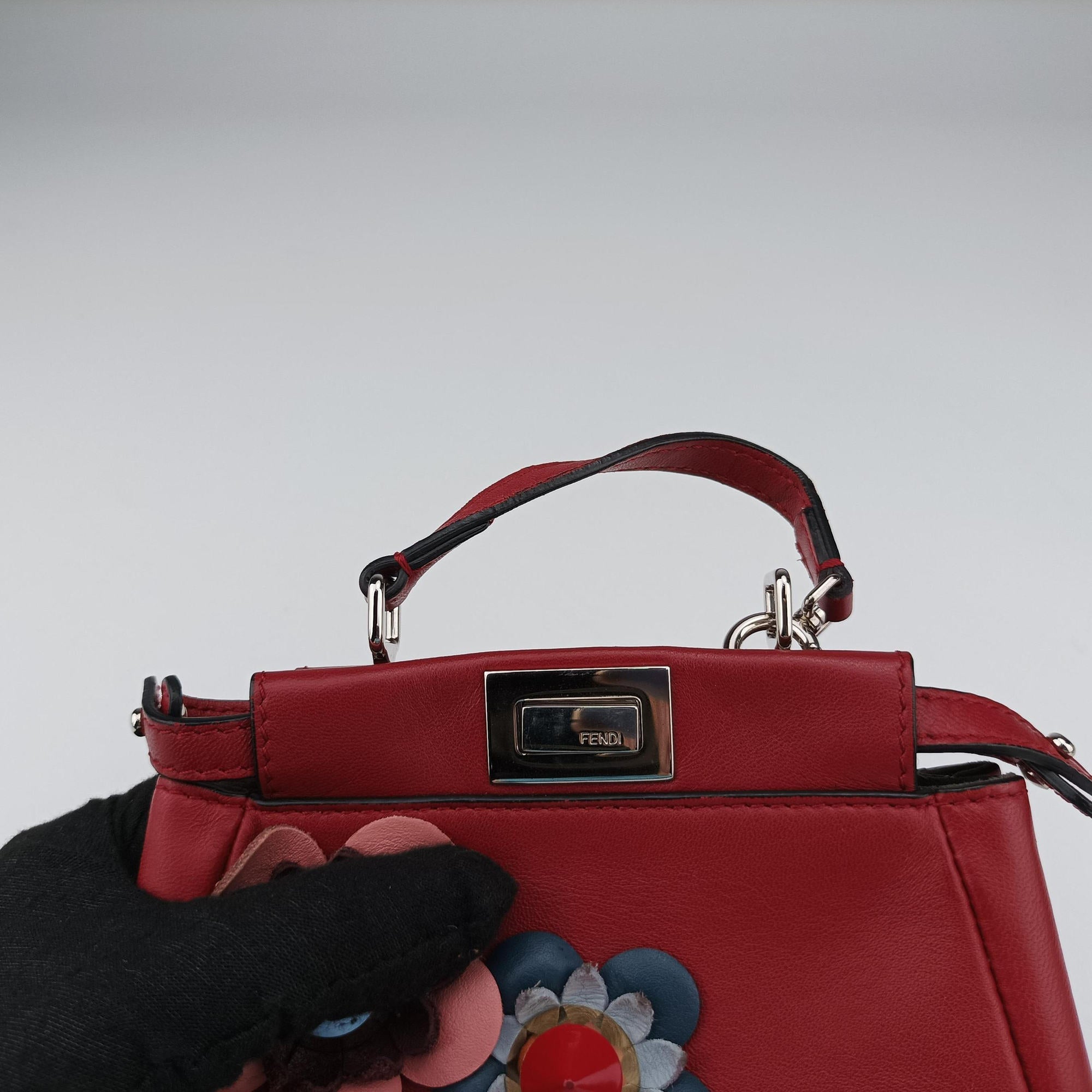 Micro Peekaboo Red×multi lambskin 8M0355 8M0355-87M-169-3355マイクロピーカブー レッド×マルチ ラムスキン 8M0355 8M0355-87M-169-3355