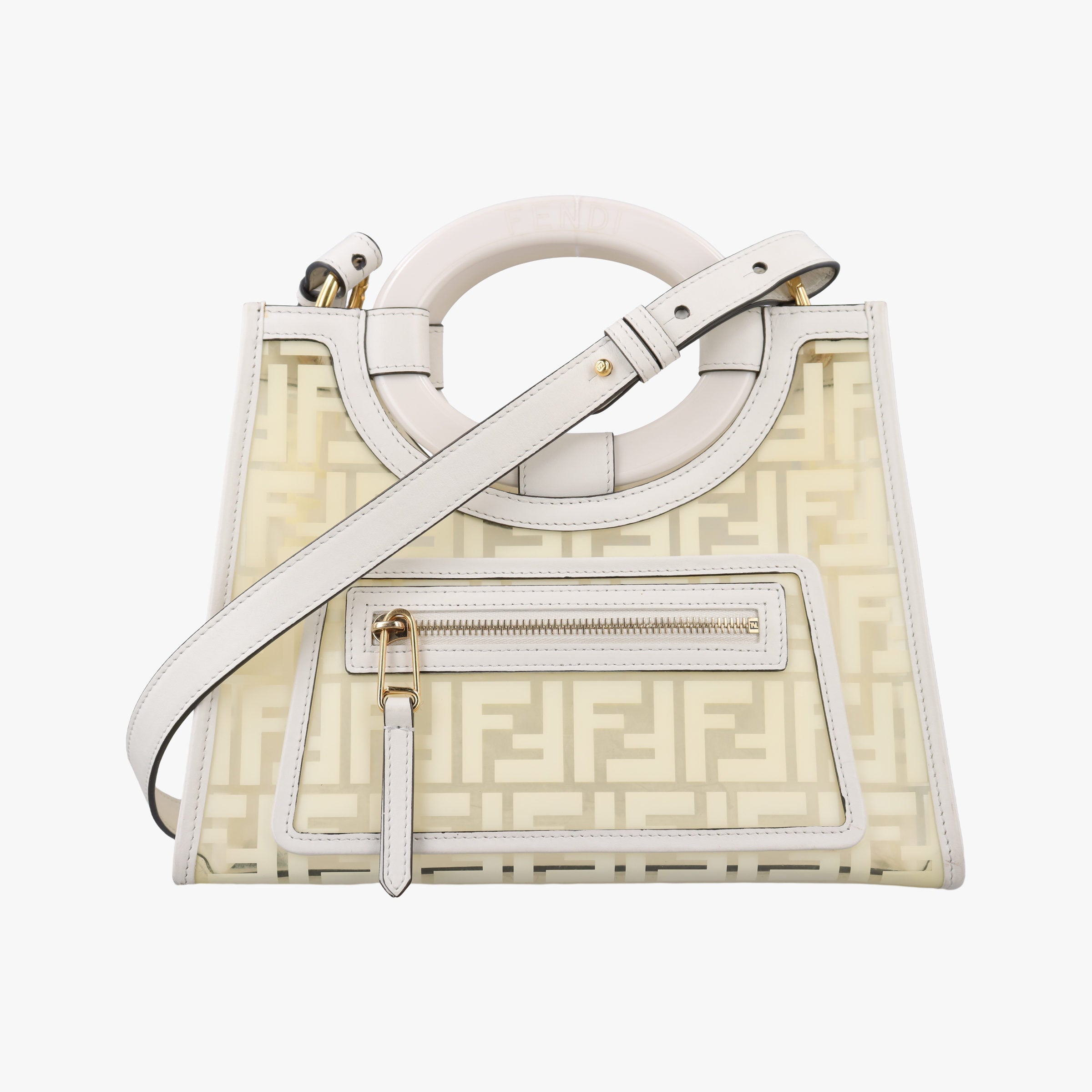 Runaway Shopper White PVC coated canvas×Leather 8BH353 8BH353-A7S0-196-0397ラナウェイ ショッパー ホワイト PVCコーティングキャンバス×レザー 8BH353 8BH353-A7S0-196-0397