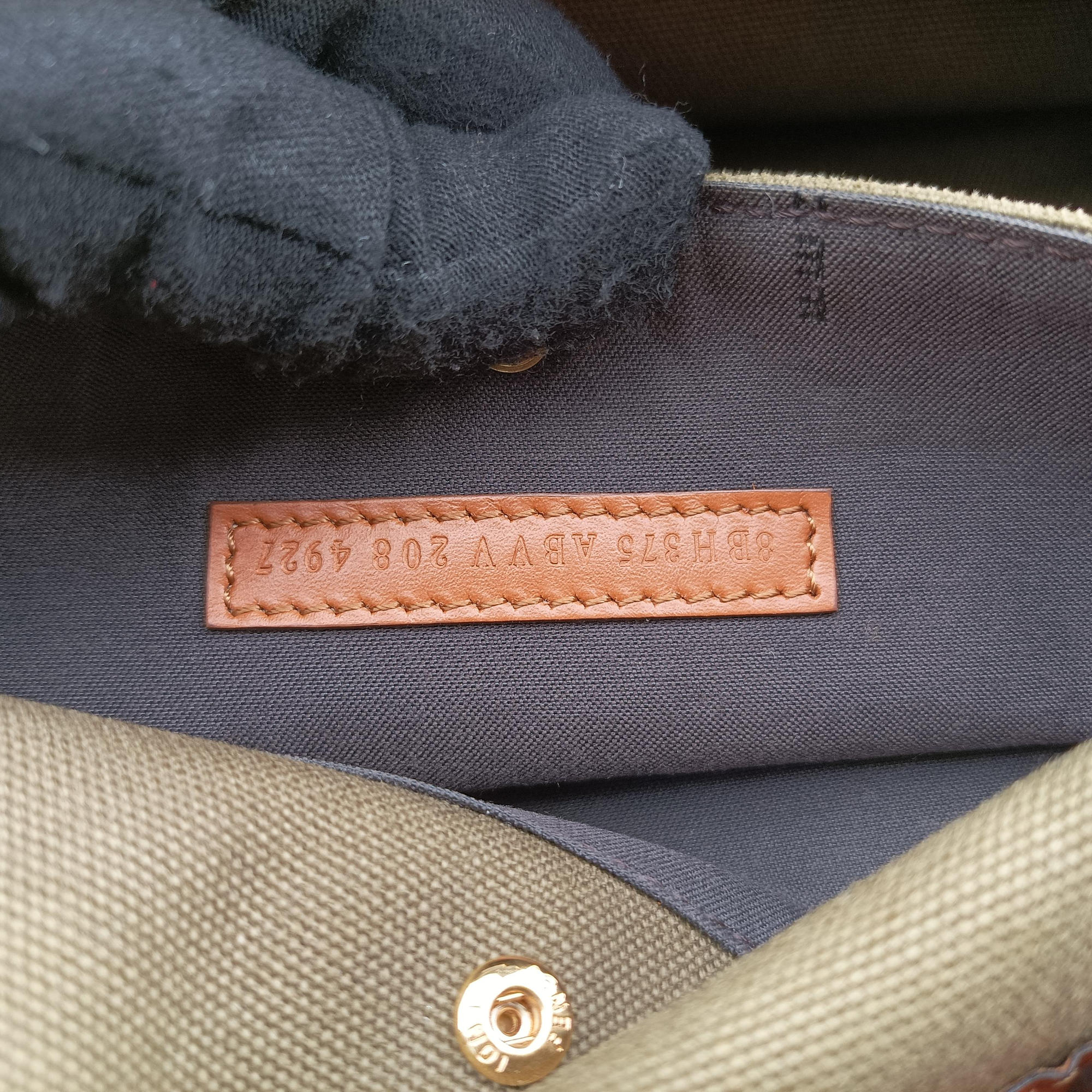 Peekaboo Green x Brown Canvas x Leather 8BH375 8BH375 ABVV 208 4927ピーカブー グリーン×ブラウン キャンバス×レザー 8BH375 8BH375 ABVV 208 4927