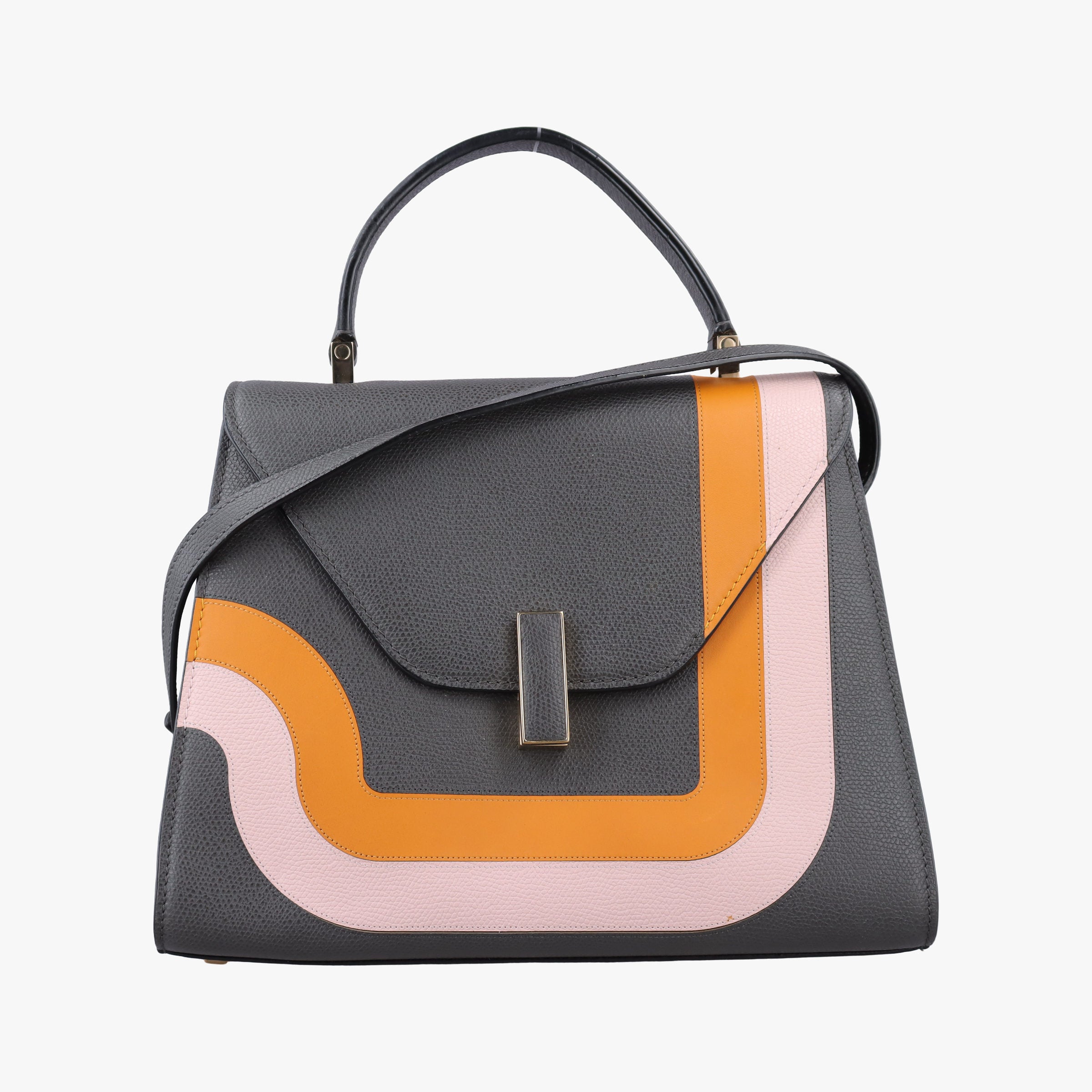 ISIDE Gray×orange×pink Leather N 444343イジイデ グレー×オレンジ×ピンク レザー N 444343