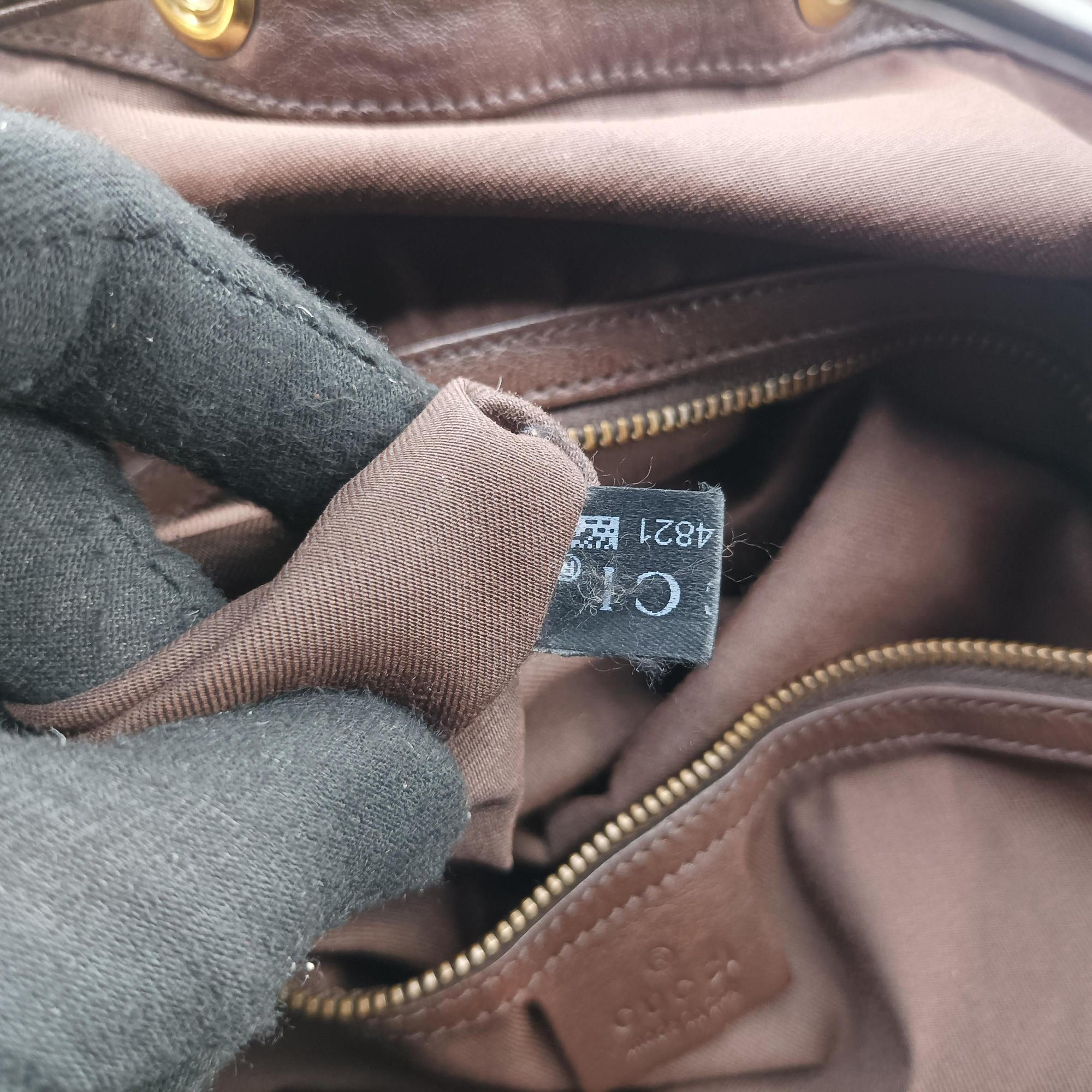 Guccissima Interlocking Icon Hobo Brown leather 223951 D4564821グッチッシマ インターロッキング アイコン ホーボー ブラウン レザー 223951 D4564821