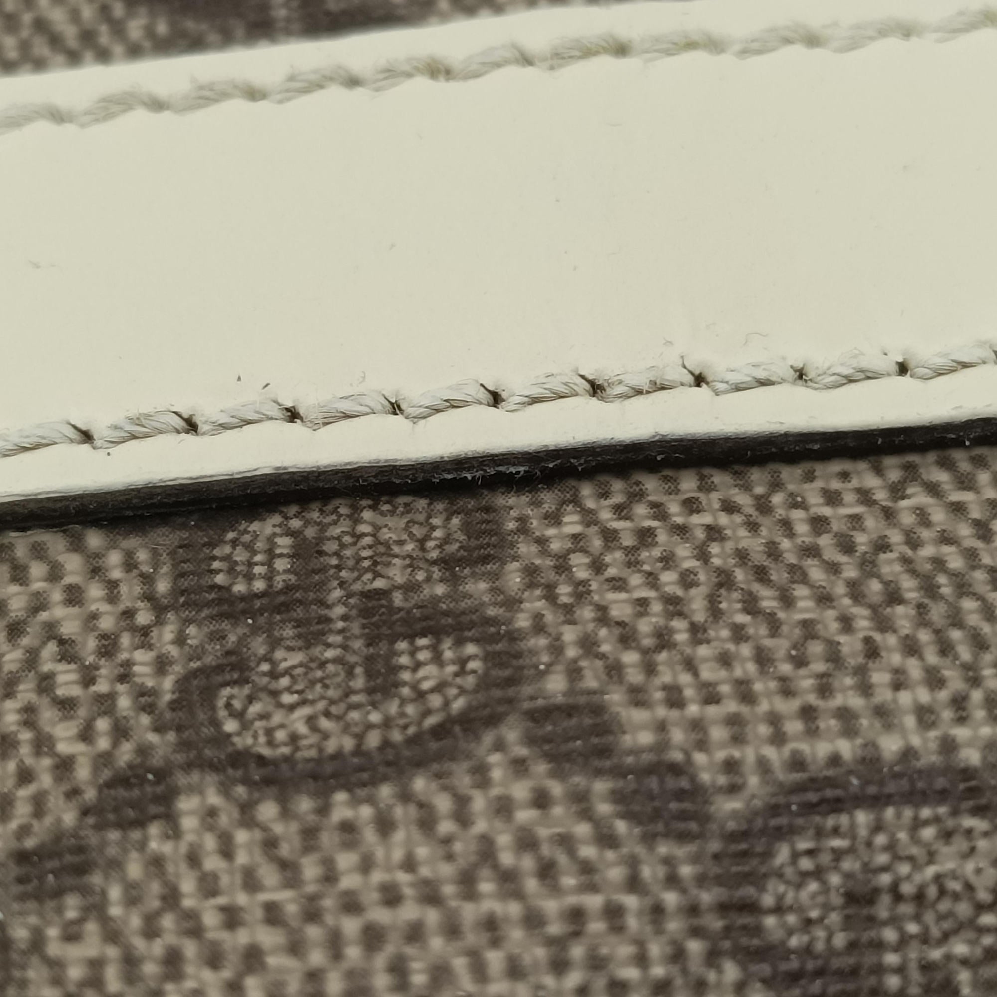 New Jackie Brown×White PVC coated canvas×Leather 203493 G6563133ニュージャッキー ブラウン×ホワイト PVCコーティングキャンバス×レザー 203493 G6563133
