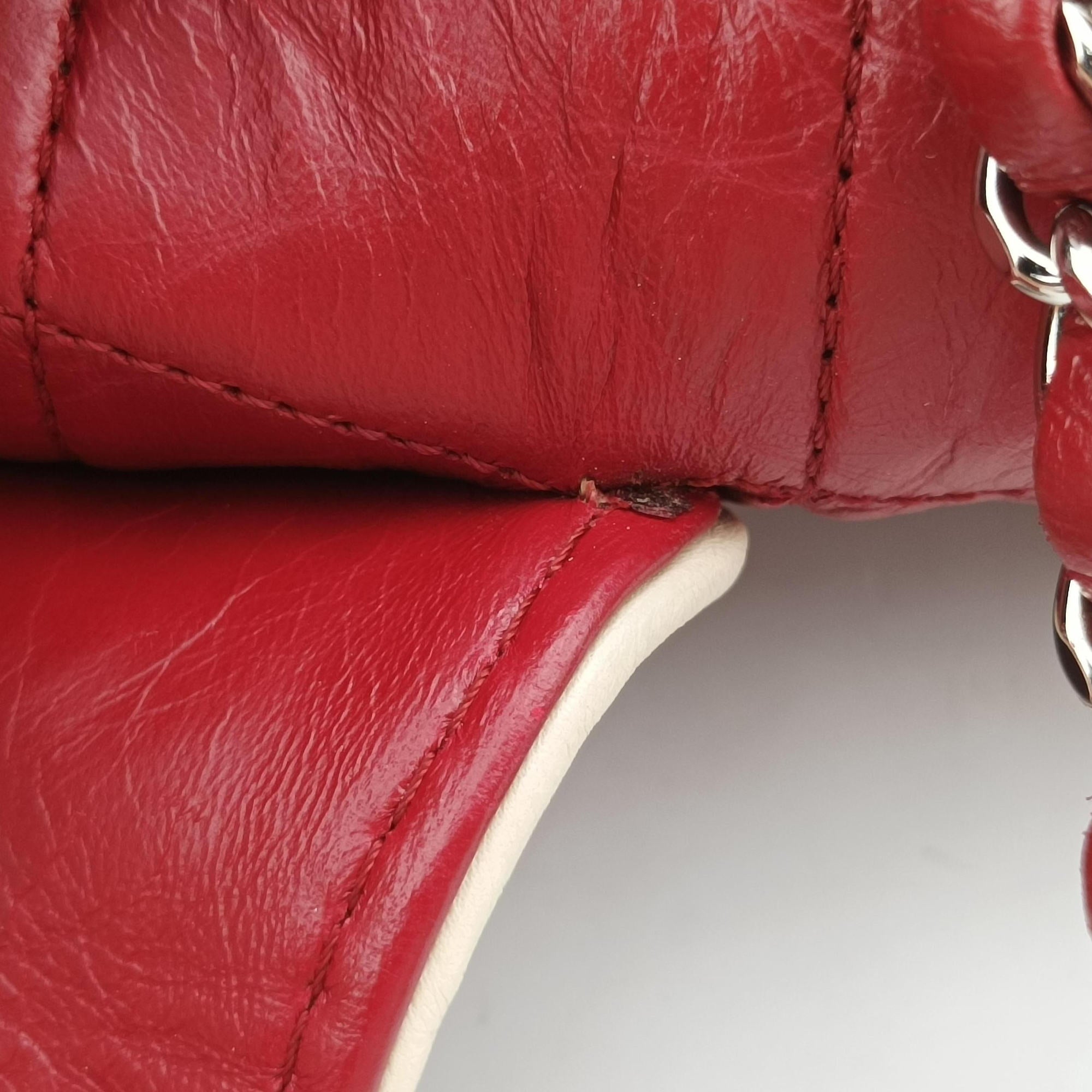 East West Burgundy lambskin×leather A37694 12579163イーストウエスト ワインレッド ラムスキン×レザー A37694 12579163