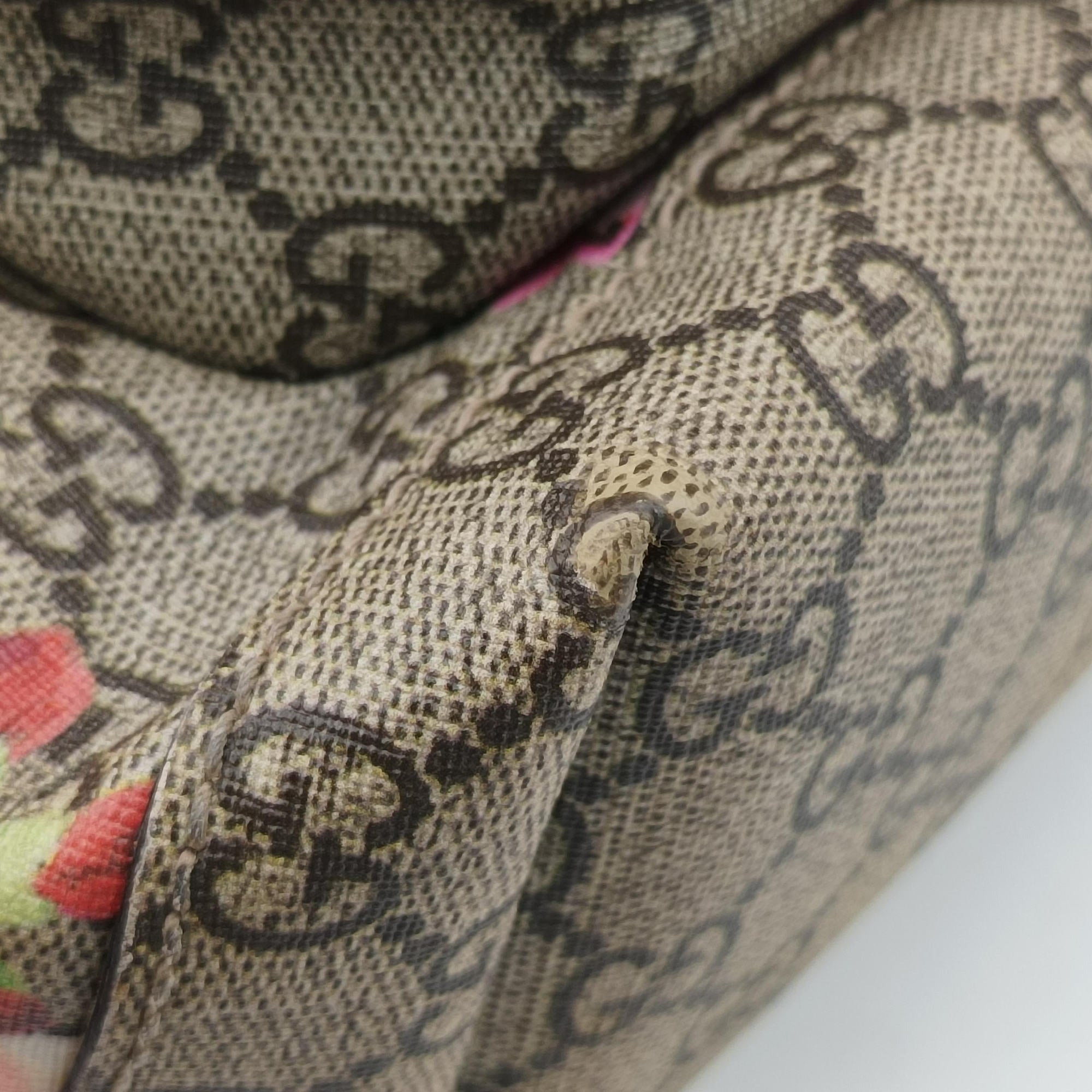 GG Blooms Beige×Multicolour PVC coated canvas 410544 C018900346GGブルームス ベージュ×マルチカラー PVCコーティングキャンバス 410544 C018900346