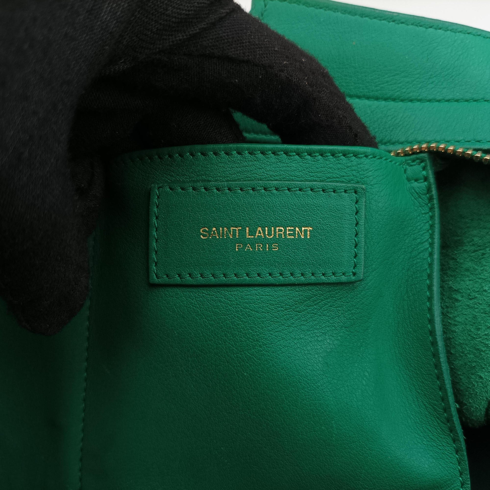 Y Ligne Petit Cabas Green Leather 311210 311210.498879Yライン プチカバス グリーン レザー 311210 311210.498879