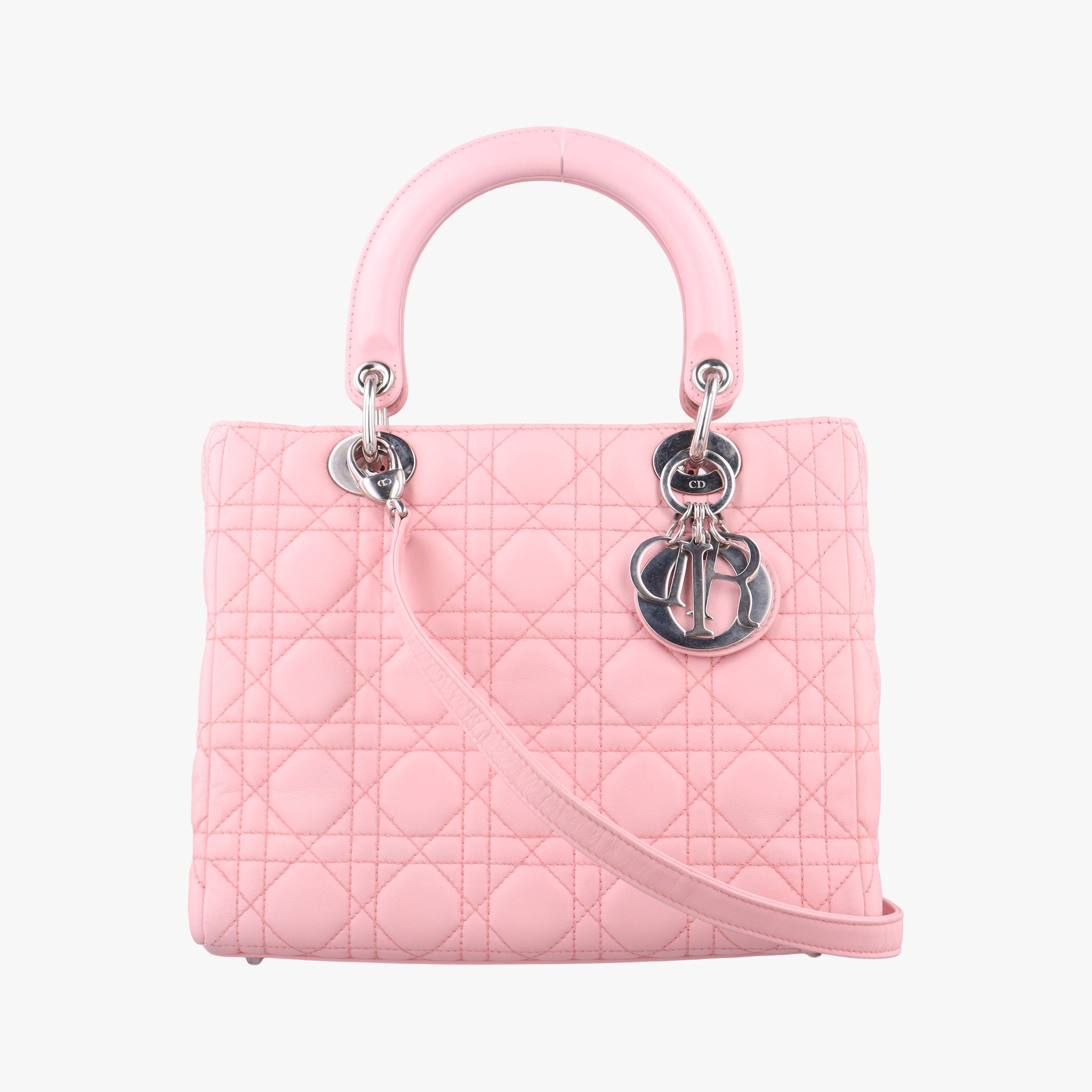 Lady Dior Pink lambskin 02-MA-0075レディディオール ピンク ラムスキン 02-MA-0075