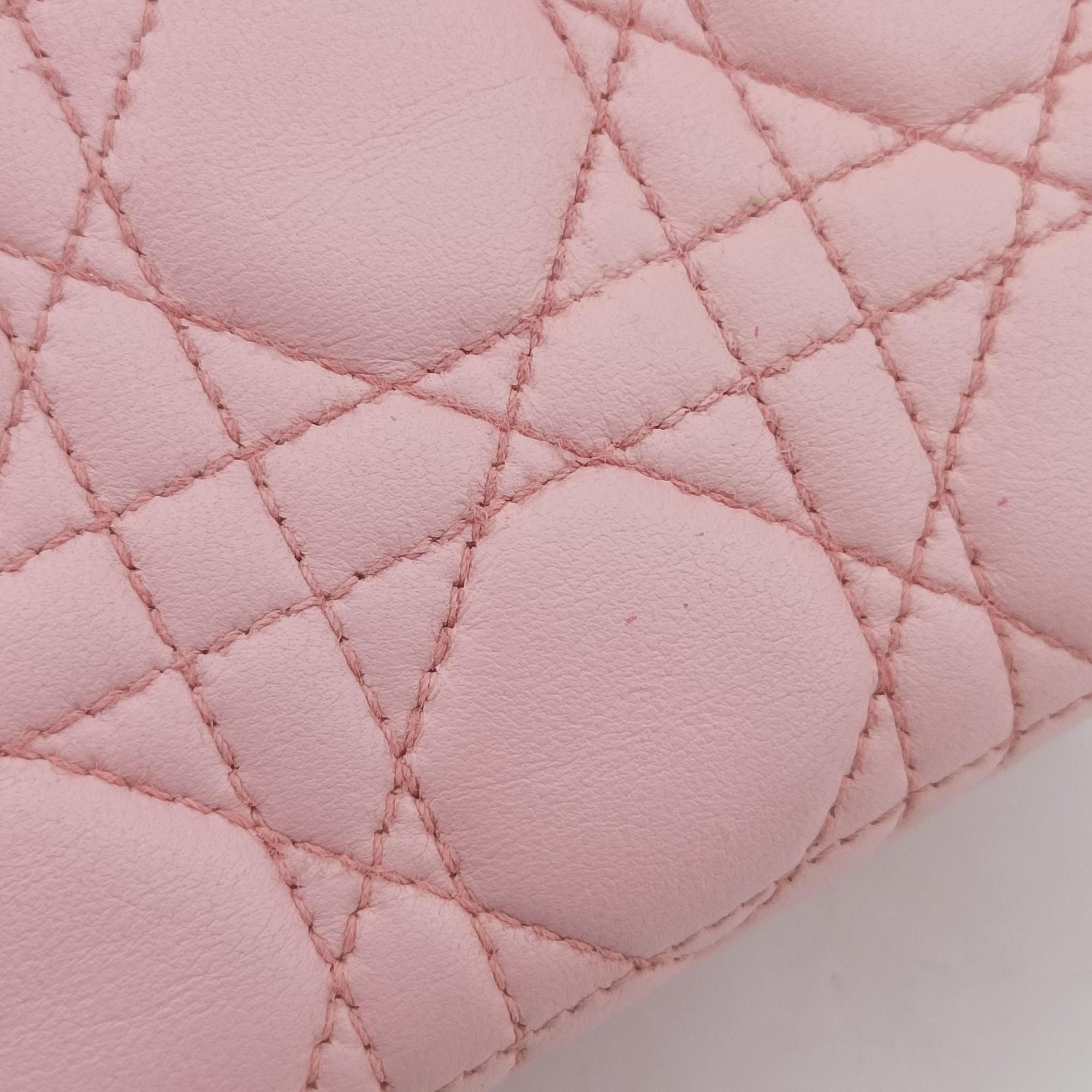 Lady Dior Pink lambskin 02-MA-0075レディディオール ピンク ラムスキン 02-MA-0075