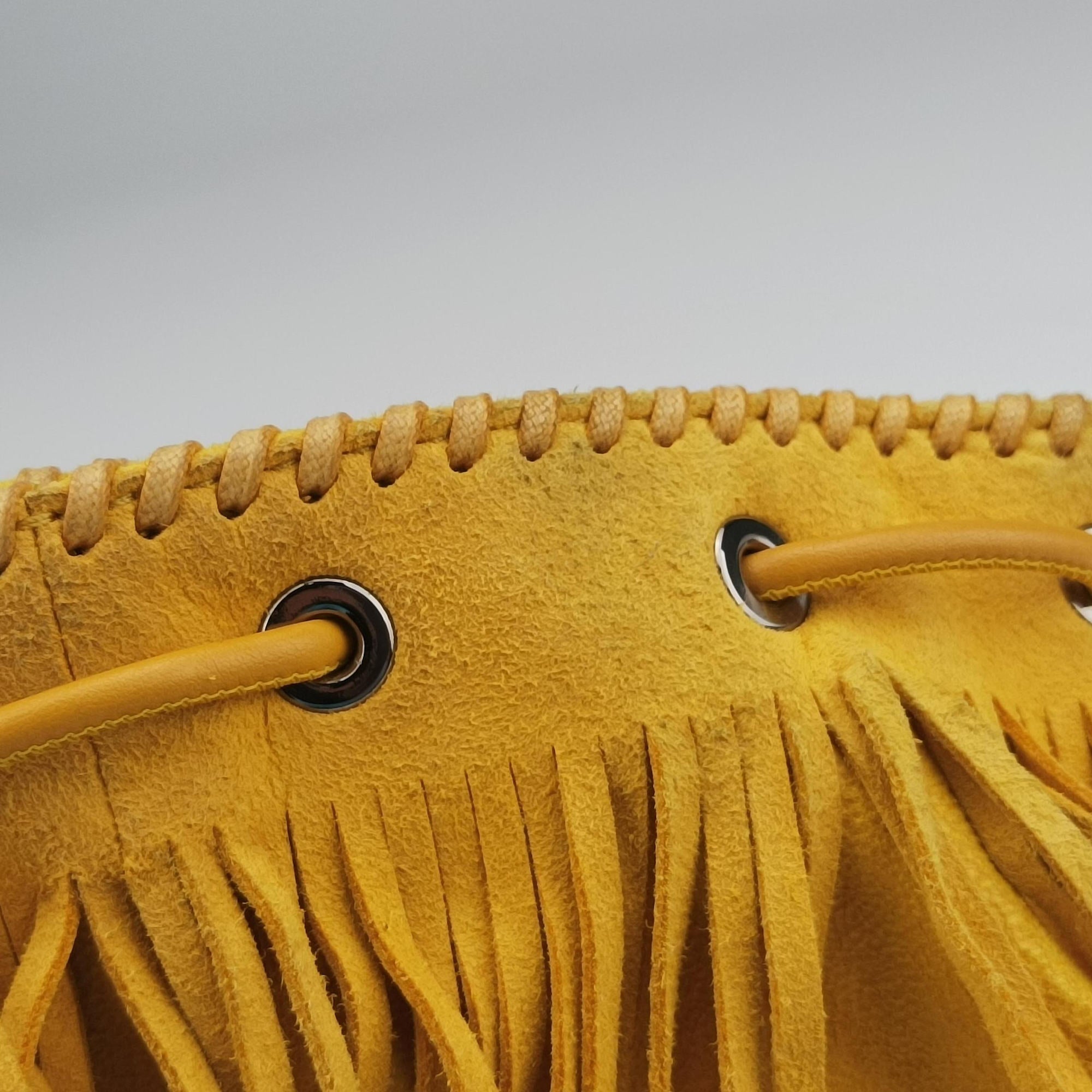 Falabella Yellow Suede × Leather 410875 W9645 SP16 512064 10ファラベラ イエロー スエード×レザー 410875 W9645 SP16 512064 10