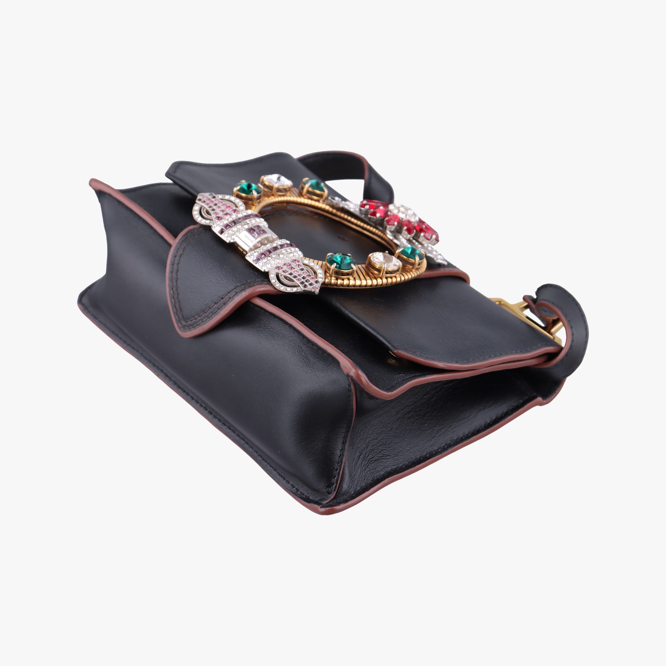 Pre-owned Miu Miu Miu Lady Black Leather shoulderbag | stylenewstar