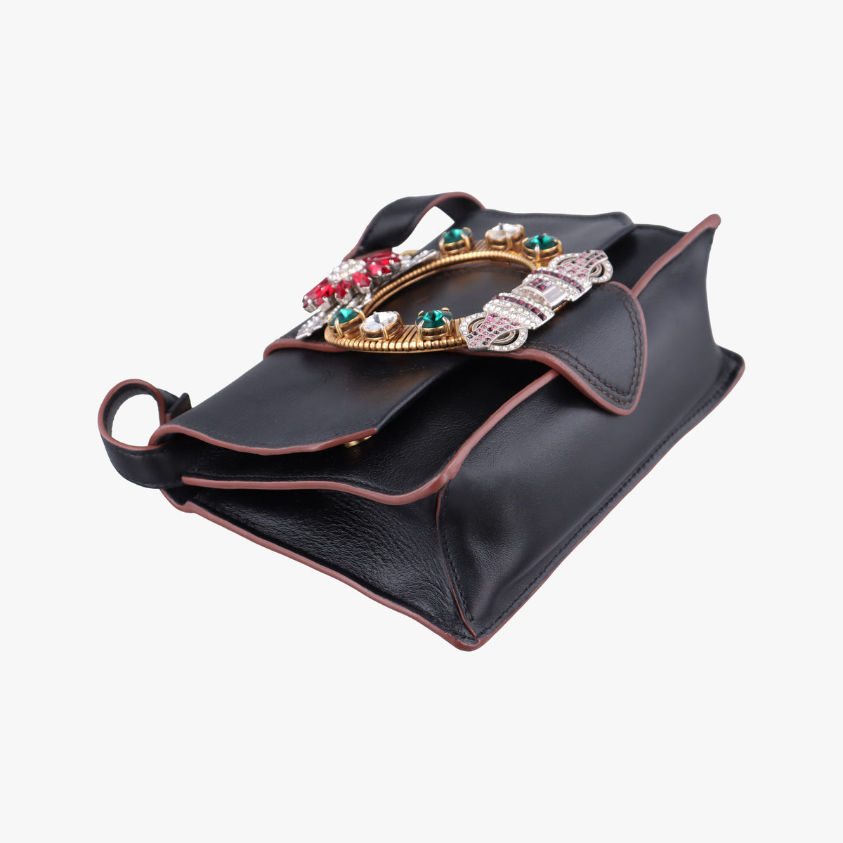 Pre-owned Miu Miu Miu Lady Black Leather shoulderbag | stylenewstar