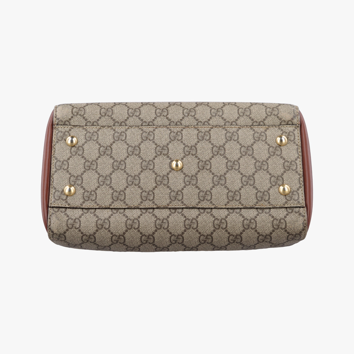Vintage Gucci GG SUPREME beige×brown PVC coated canvas×Leather 409529 shoulderbag | stylenewstar