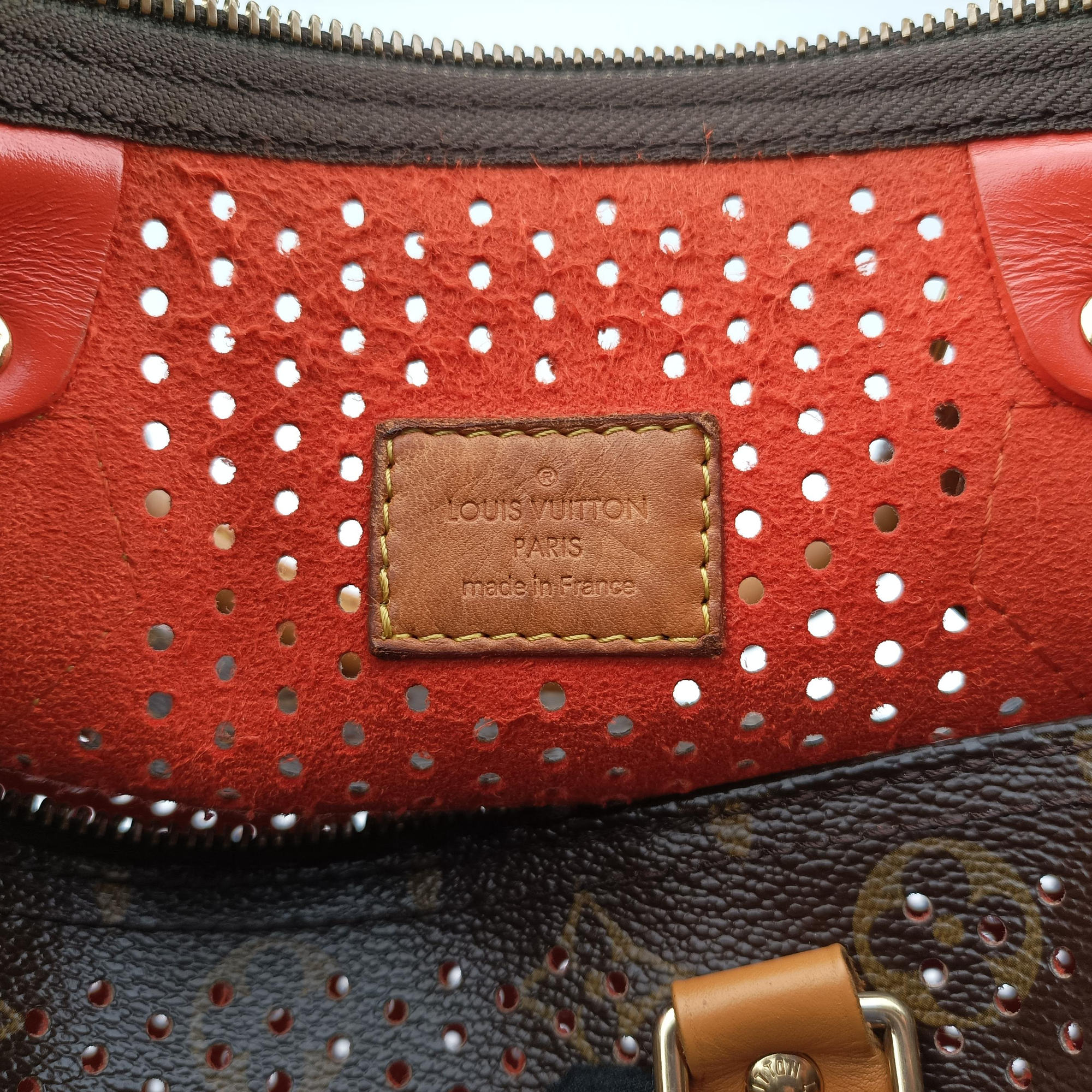 Speedy30 brown×Fuchsia Pink Monogram Perfo M95180 スピーディ30 モノグラム/ブラウン×フューシャピンク モノグラム ペルフォ M95180