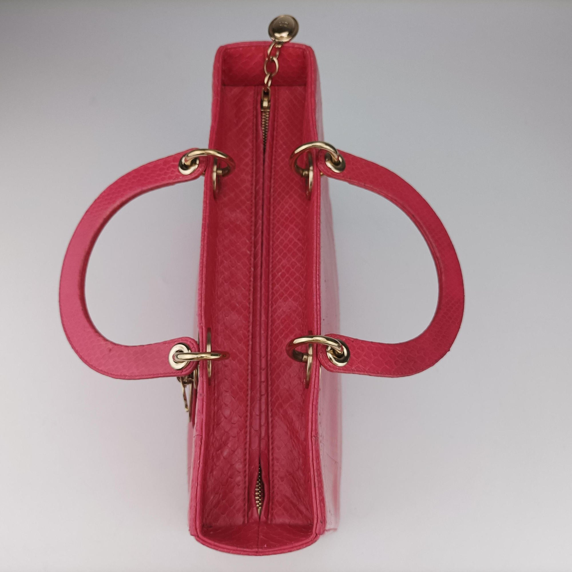 Lady Dior Pink snakeskin 21-MA-1123レディディオール ピンク ヘビ革 21-MA-1123