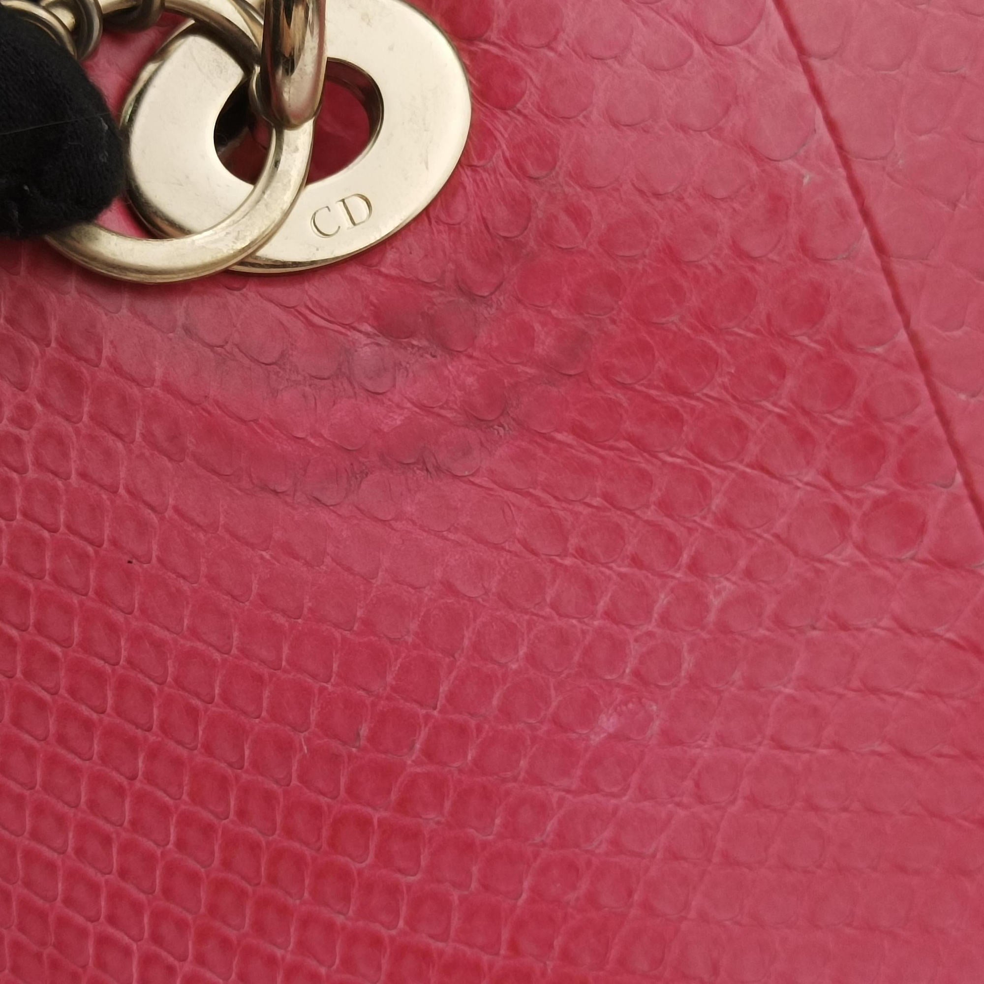 Lady Dior Pink snakeskin 21-MA-1123レディディオール ピンク ヘビ革 21-MA-1123