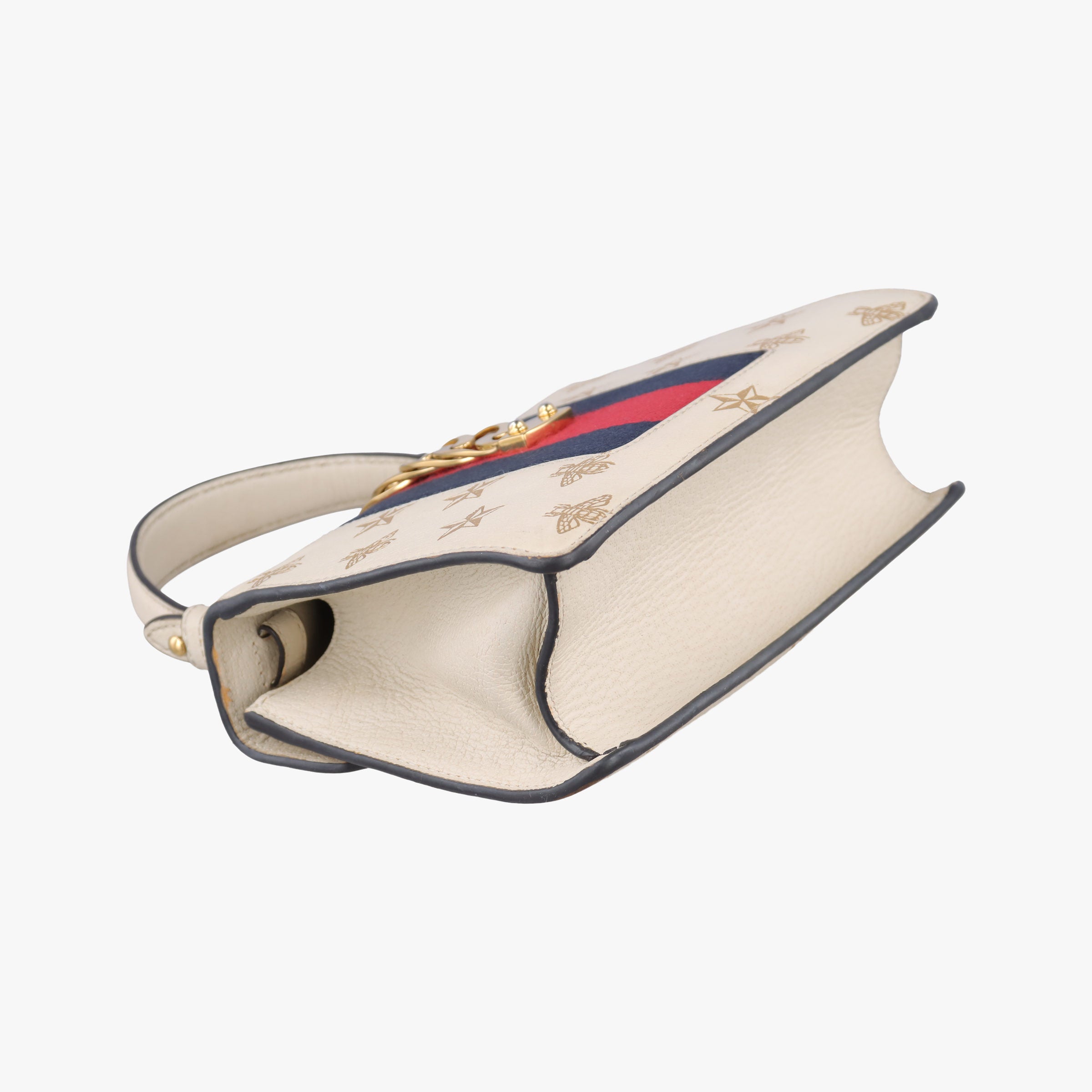 Sylvie Ivory×navy×red Leather 470270 G029644752シルヴィ アイボリー×ネイビー×レッド レザー 470270 G029644752