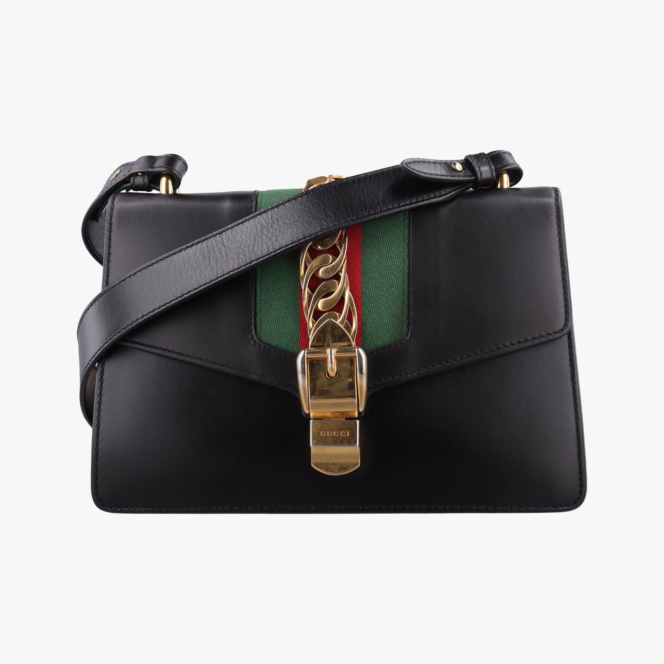Sylvie Black×green×red Leather 421882 E021240504シルヴィ ブラック×グリーン×レッド レザー 421882 E021240504
