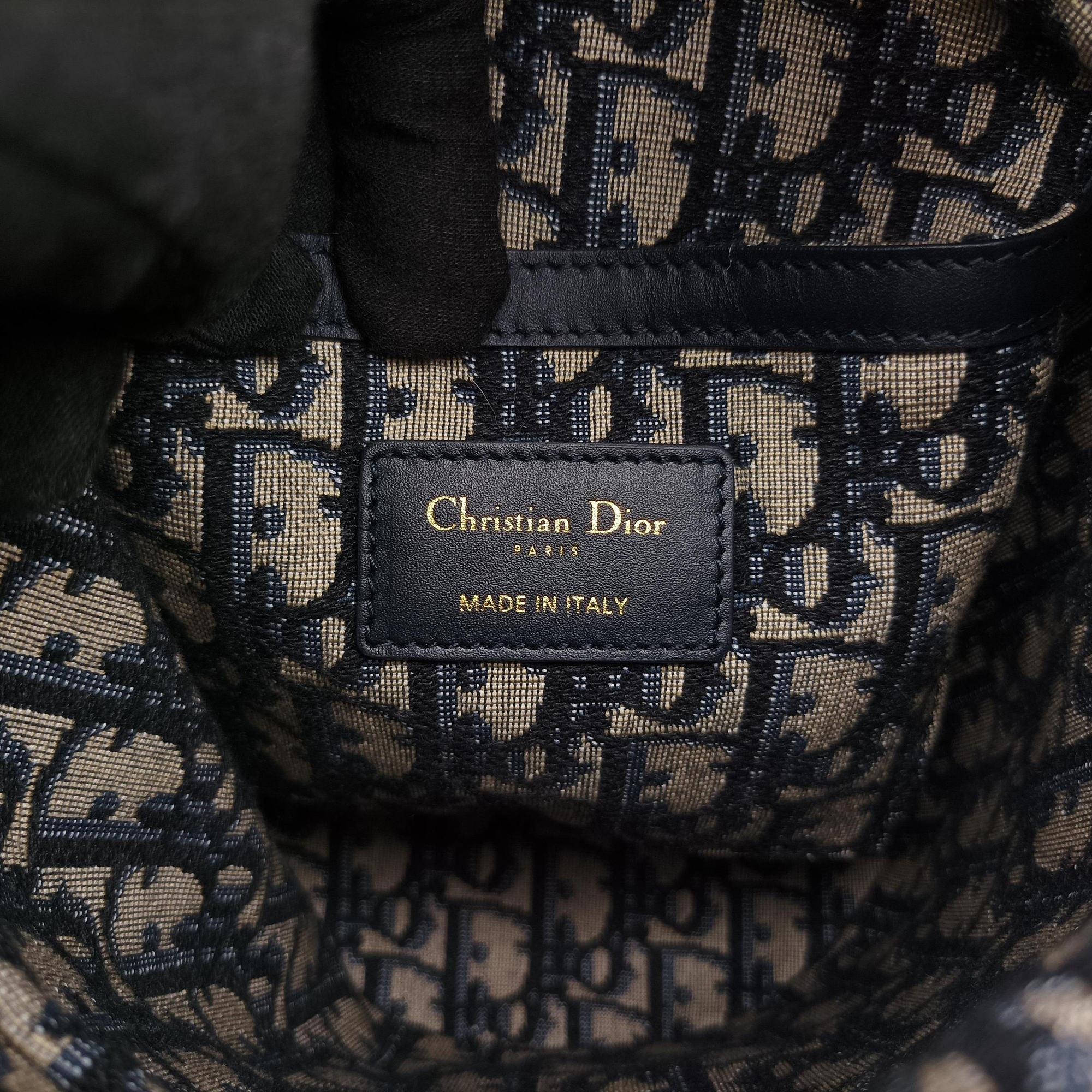 Wicker Basket Beige×navy Natural wicker×Dior oblique jacquard 63-MA-0211ウィッカー バケット ベージュ×ネイビー ナチュラルウィッカー×ディオール オブリーク ジャカード 63-MA-0211