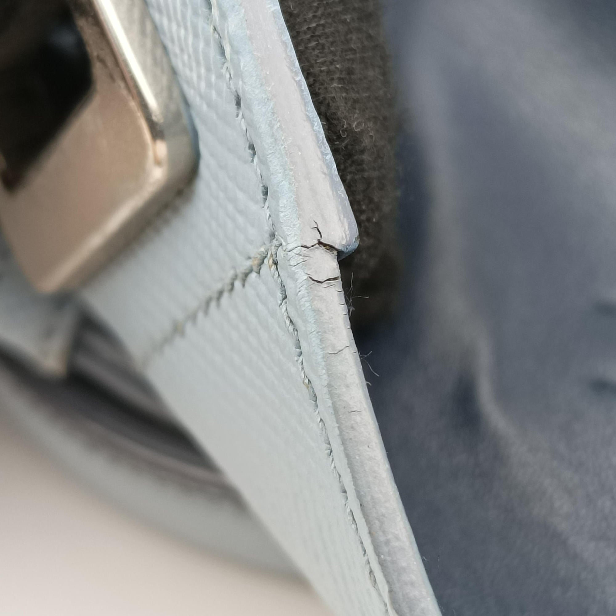 Half Flap Double Turn Lock Blue SAFFIANO Leather BN2821 14/Cハーフフラップダブルターンロック ブルー サフィアーノレザー BN2821 14/C