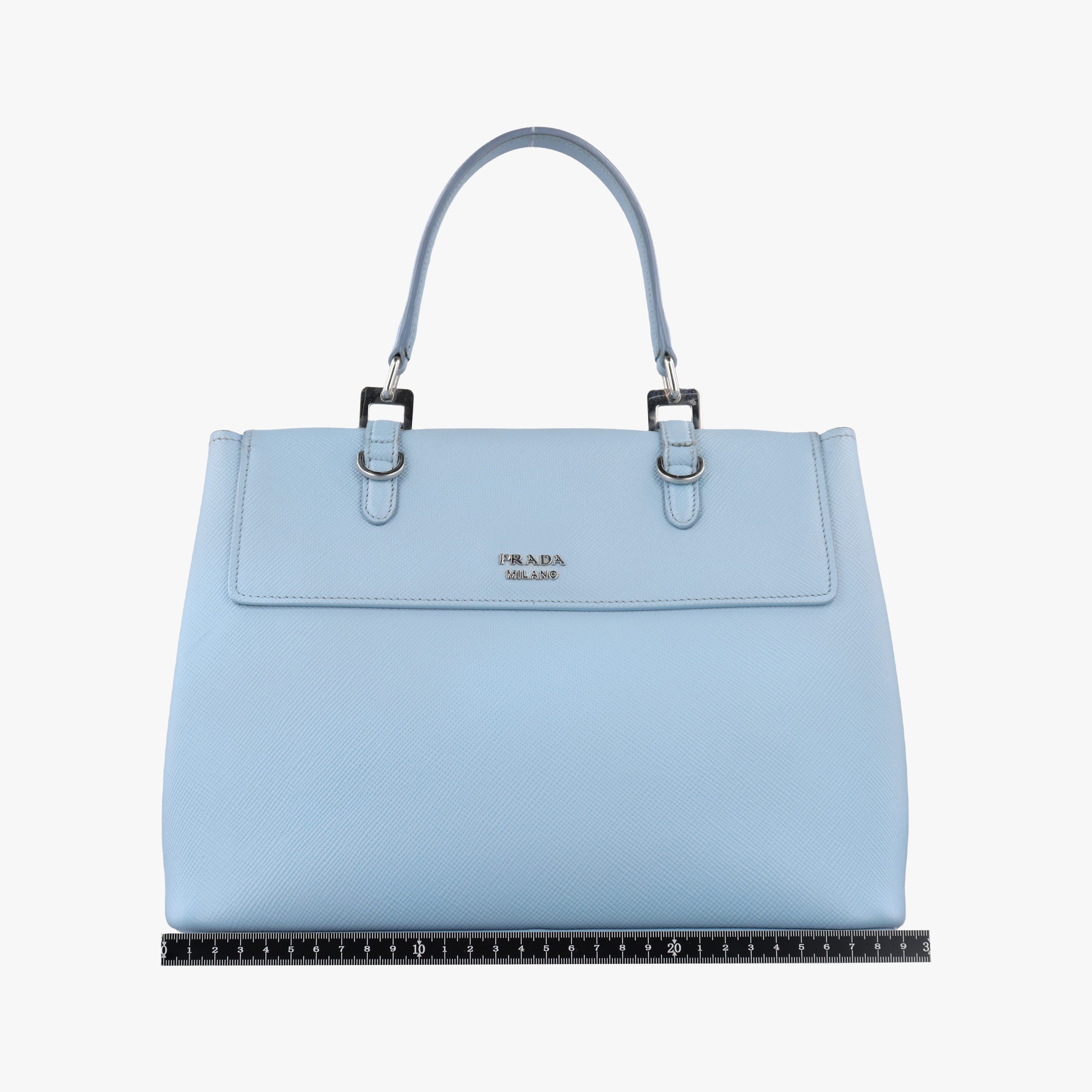 Half Flap Double Turn Lock Blue SAFFIANO Leather BN2821 14/Cハーフフラップダブルターンロック ブルー サフィアーノレザー BN2821 14/C