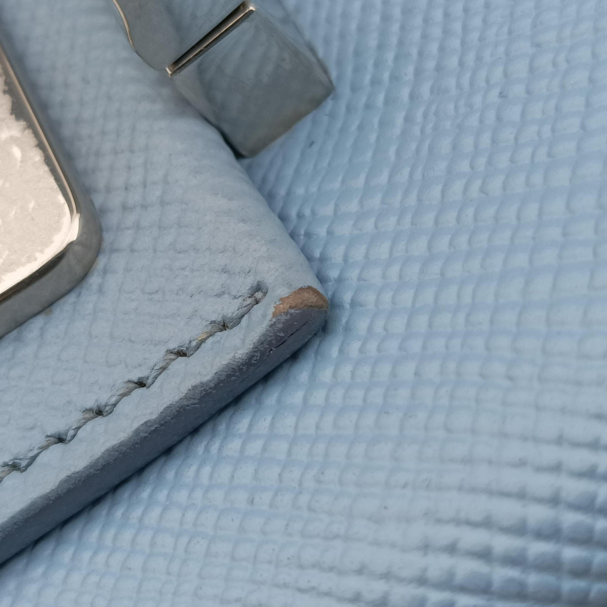 Half Flap Double Turn Lock Blue SAFFIANO Leather BN2821 14/Cハーフフラップダブルターンロック ブルー サフィアーノレザー BN2821 14/C