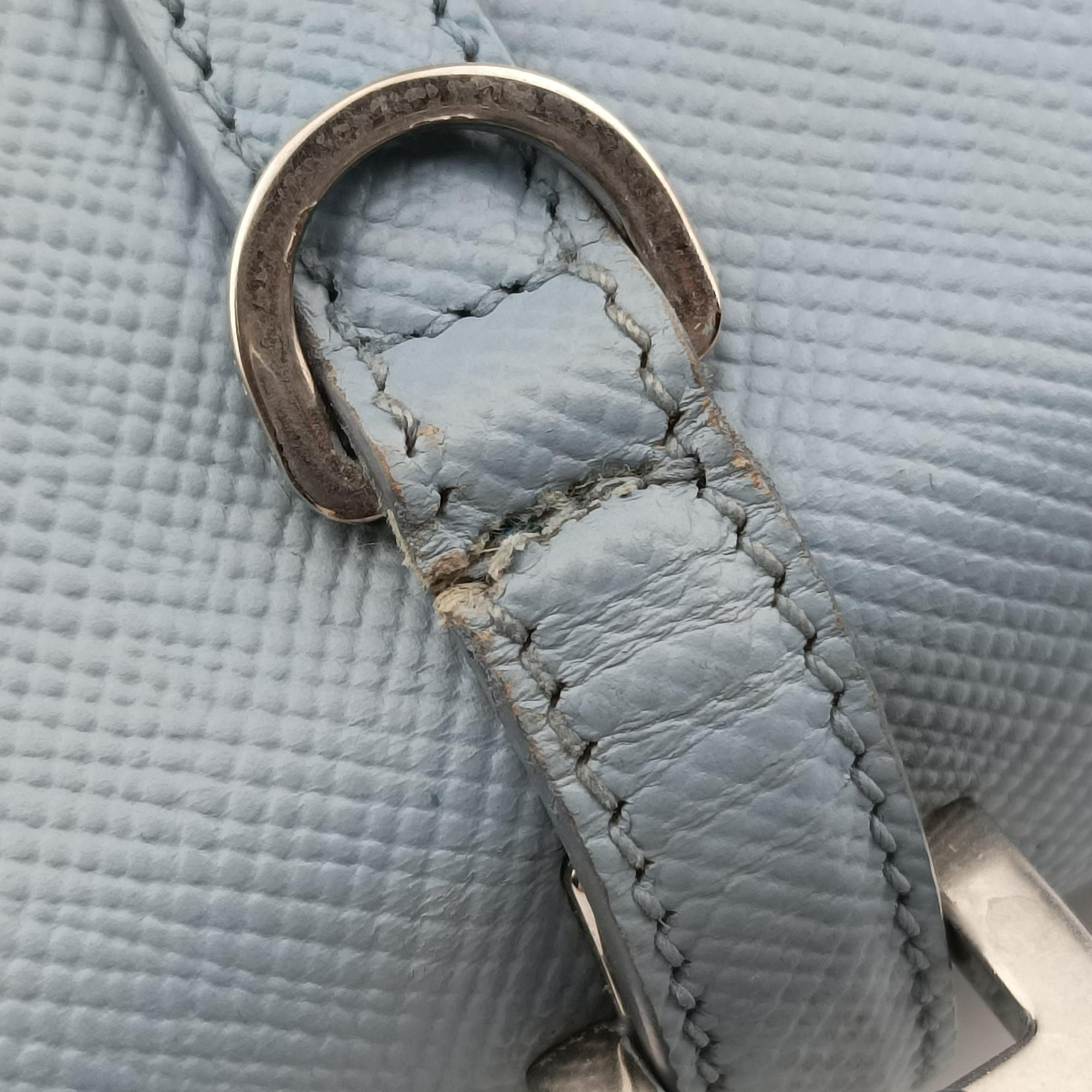 Half Flap Double Turn Lock Blue SAFFIANO Leather BN2821 14/Cハーフフラップダブルターンロック ブルー サフィアーノレザー BN2821 14/C