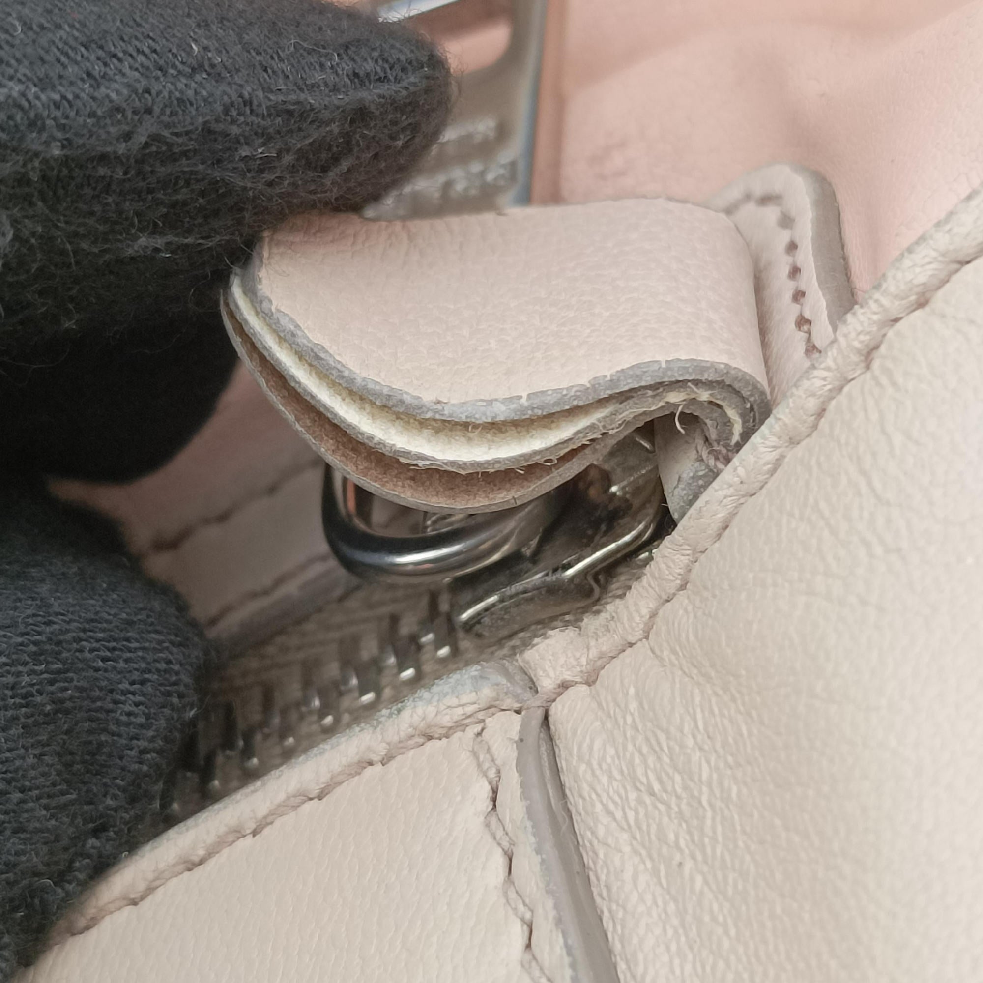 Gaufre Beige Nappa Leather 110ギャザー ベージュ ナッパレザー 110