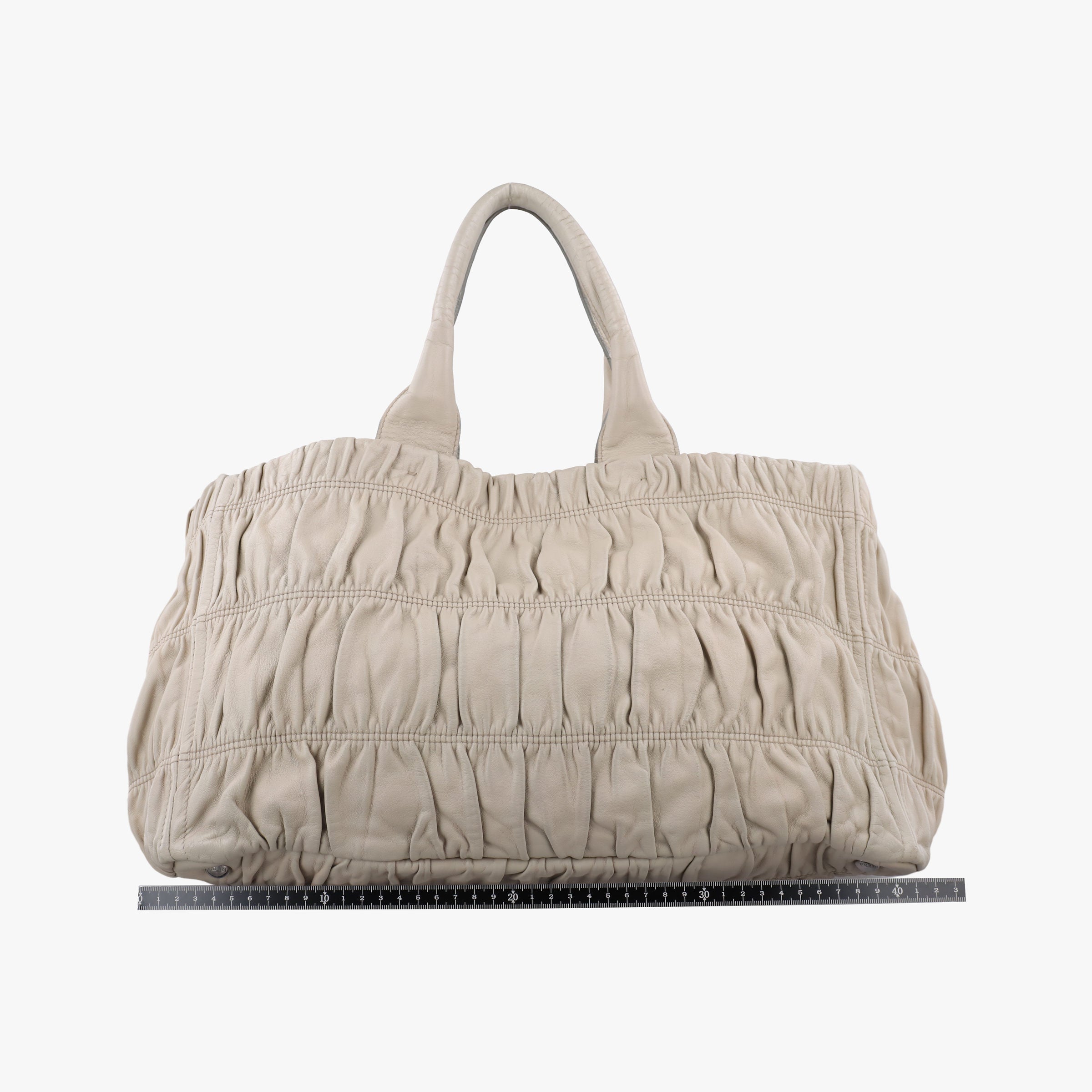 Gaufre Beige Nappa Leather 110ギャザー ベージュ ナッパレザー 110