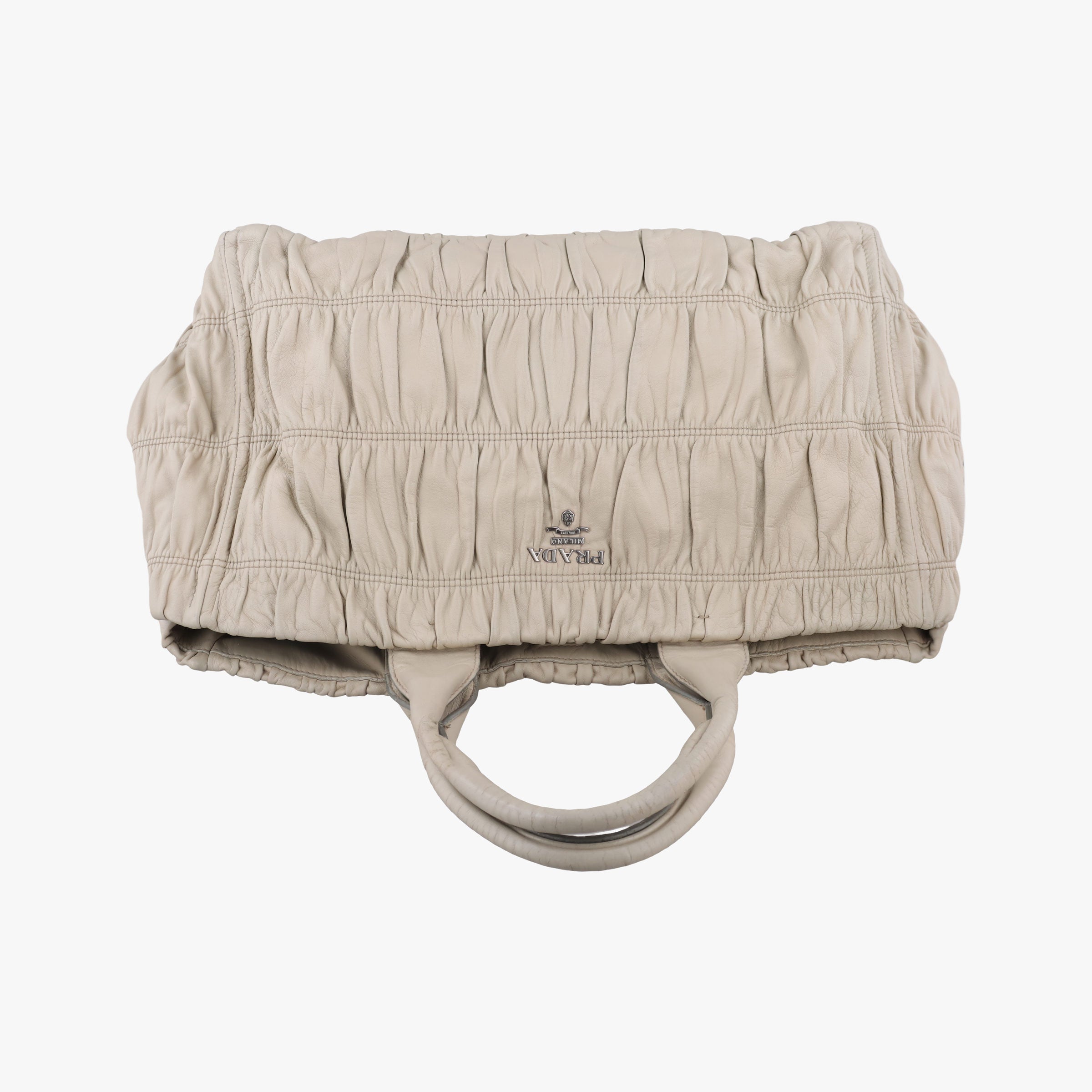 Gaufre Beige Nappa Leather 110ギャザー ベージュ ナッパレザー 110