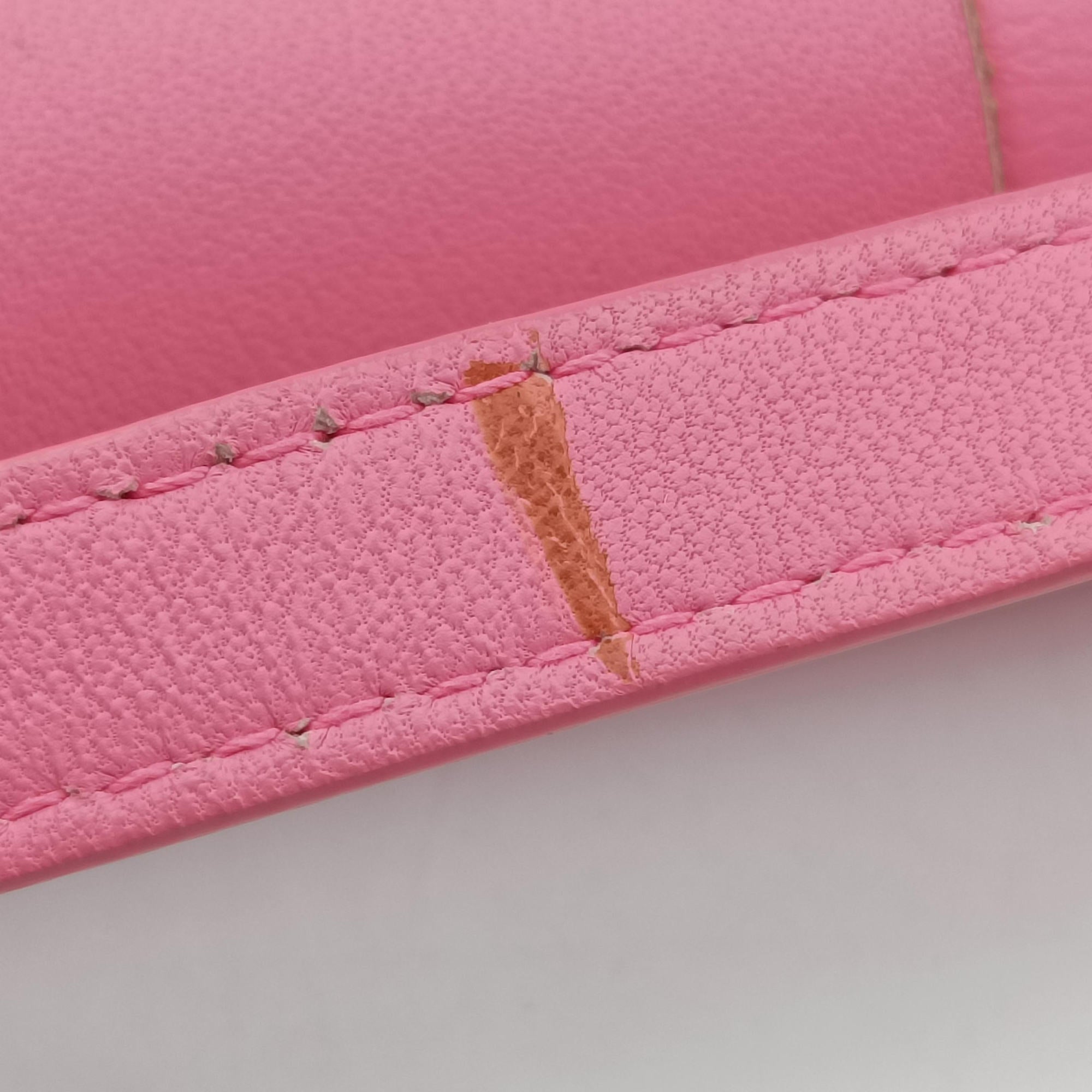 Cassette Pink lambskin IC Chipカセット ピンク ラムスキン ICチップ